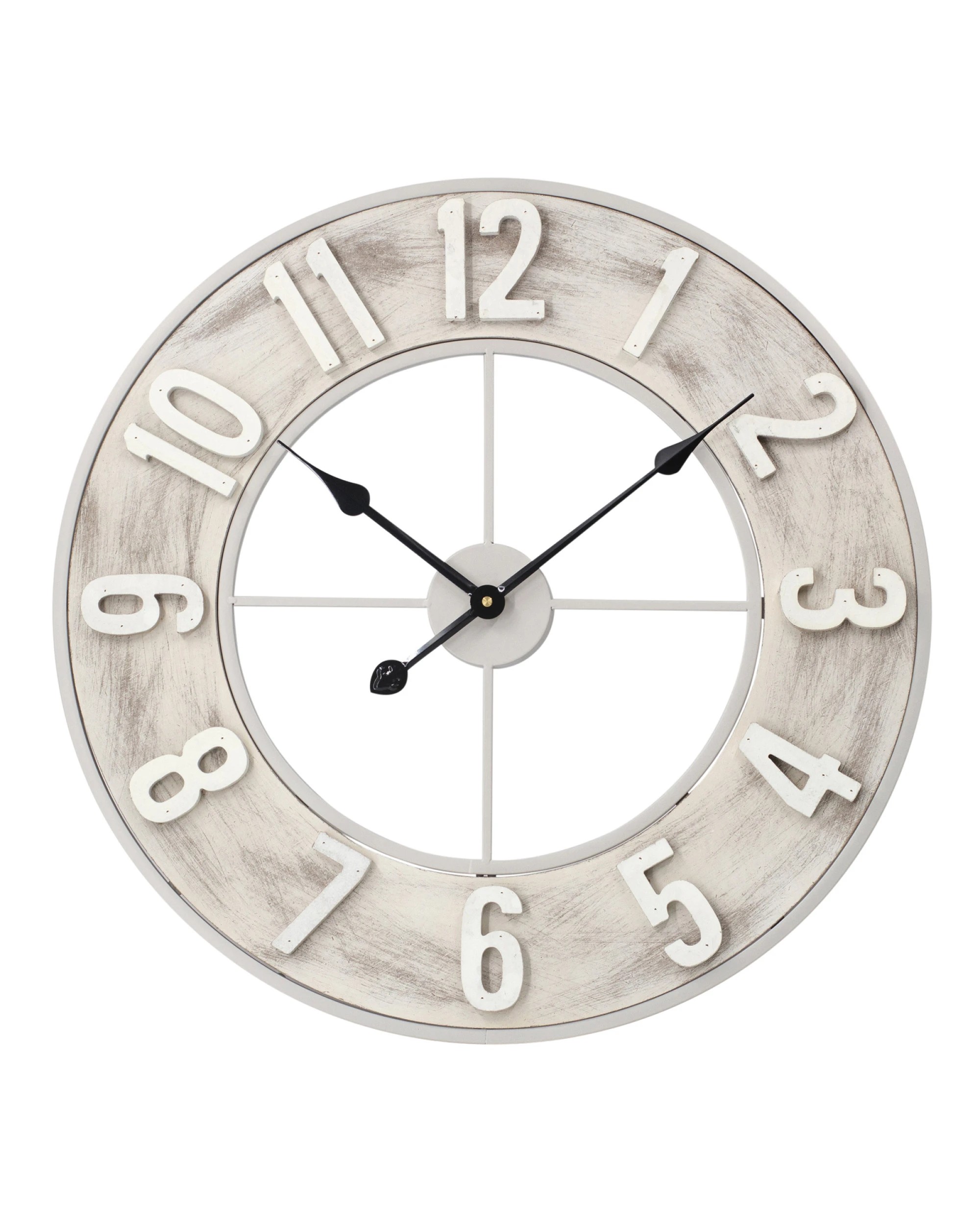 1 Toki Chester Silent Wall Clock - 60cm - White, 1 of 3