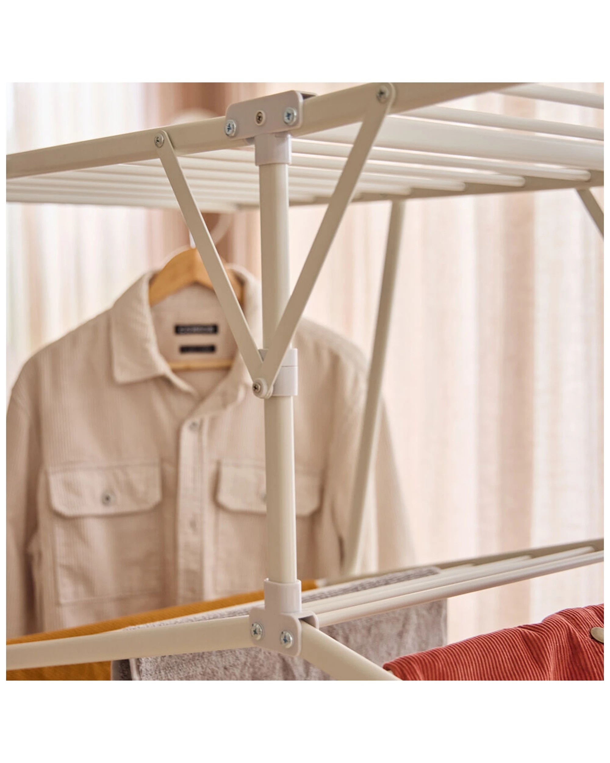4 Hills 19M H-Frame Multi Level Flat Folded Clothes Airer 18kg Capacity Metal
 - multi, 4 of 9