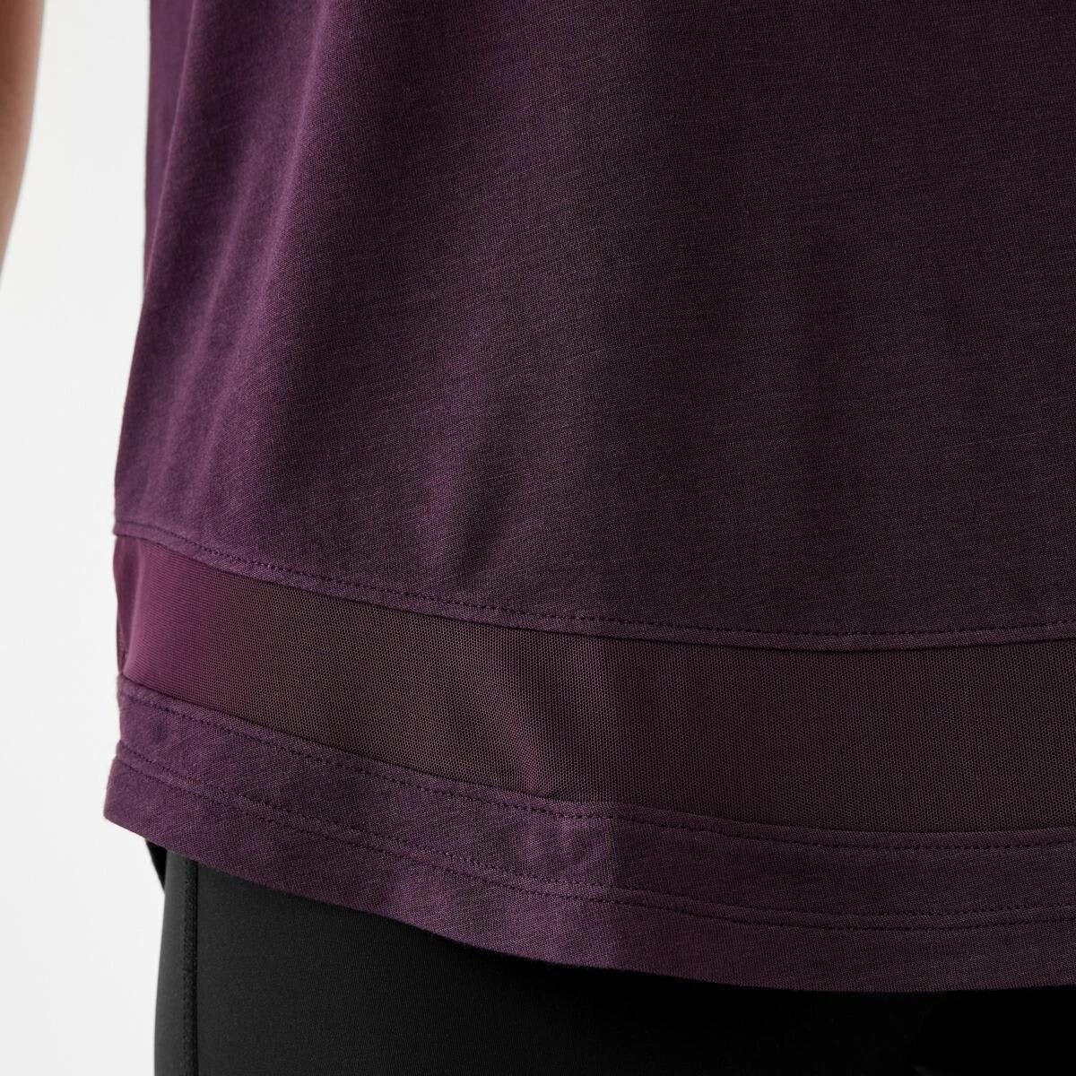6 Active Womens Short Sleeve Mesh T-shirt Purp Rasin, 6 of 6