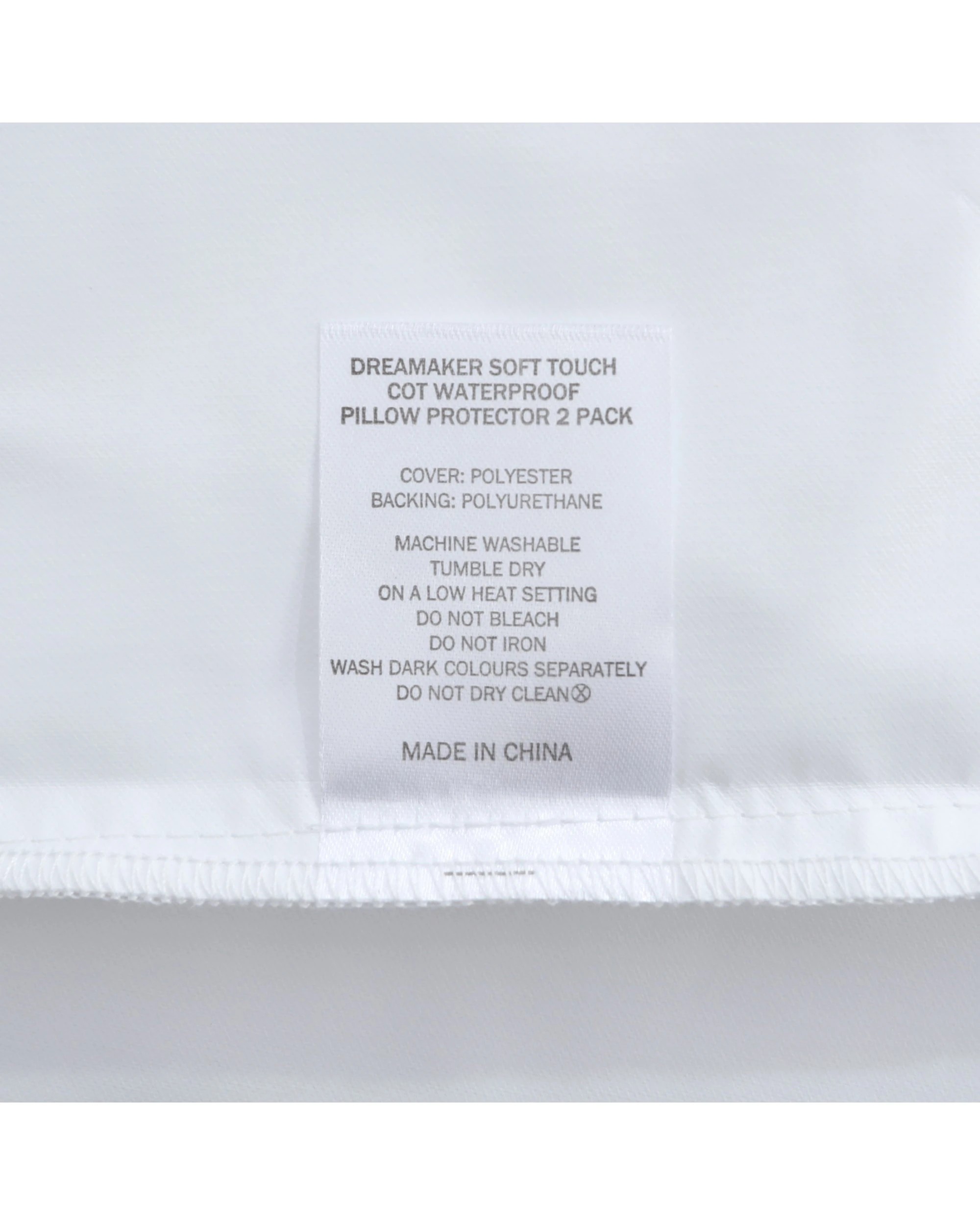 4 Dreamaker Baby Soft Touch Waterproof COT Pillow Protector 2 pack - White, 4 of 6
