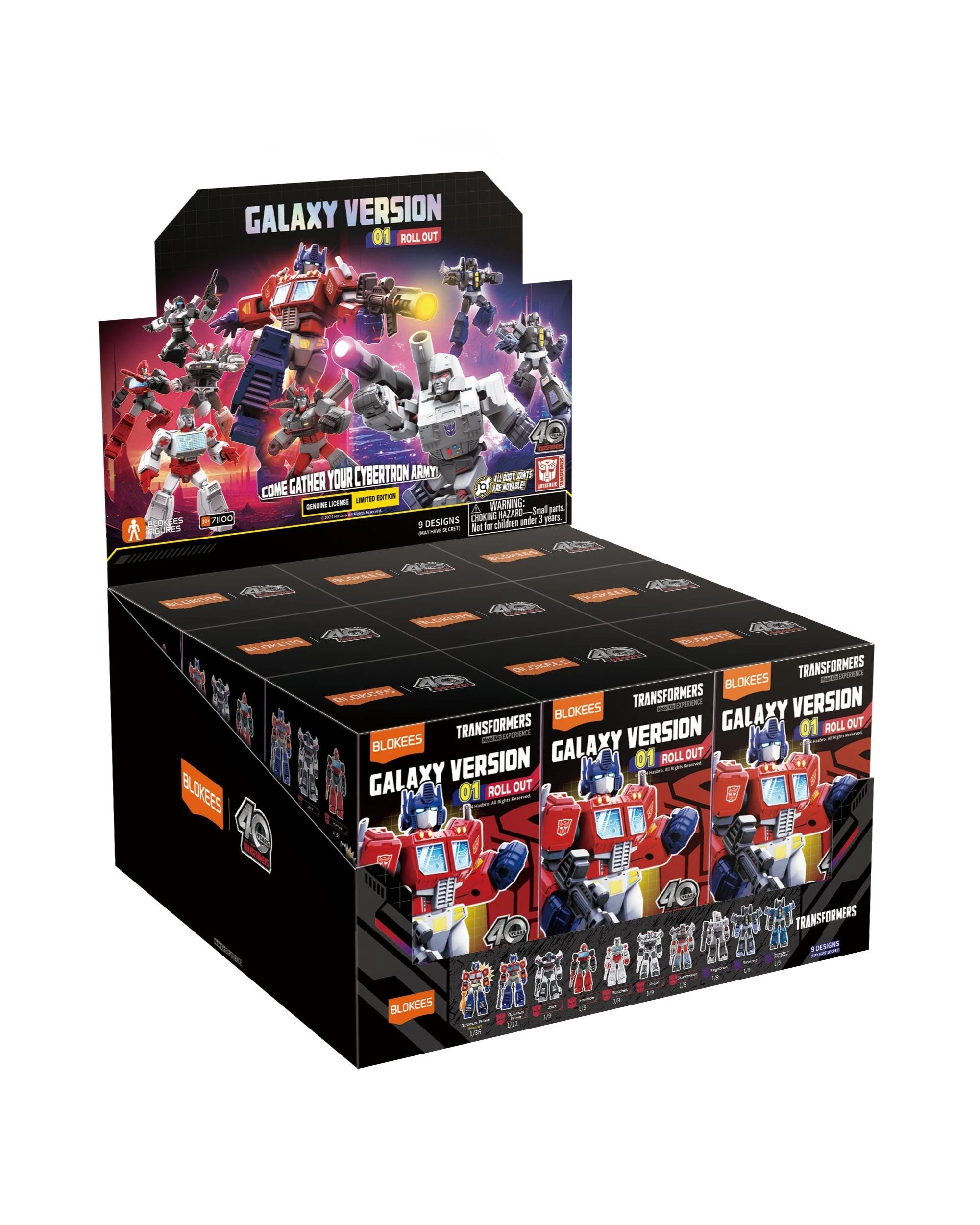 1 Blokees Transformers Galaxy Version 01 Roll Out Model Kit Blind Box - Set of 9, 1 of 4