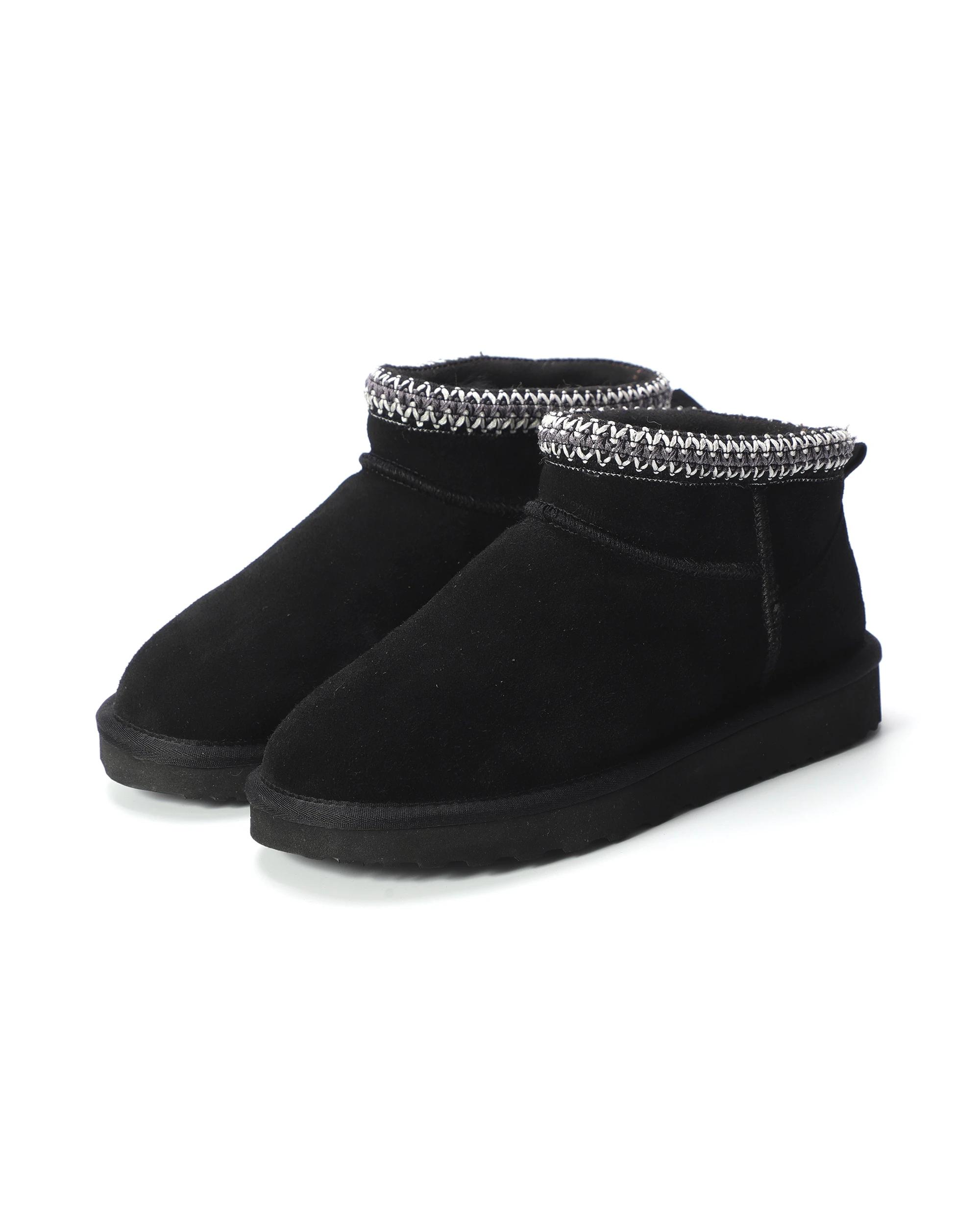 5 AUS WOOLI Altona Sheepskin Ankle Braid UGG Boots BLACK, 5 of 6
