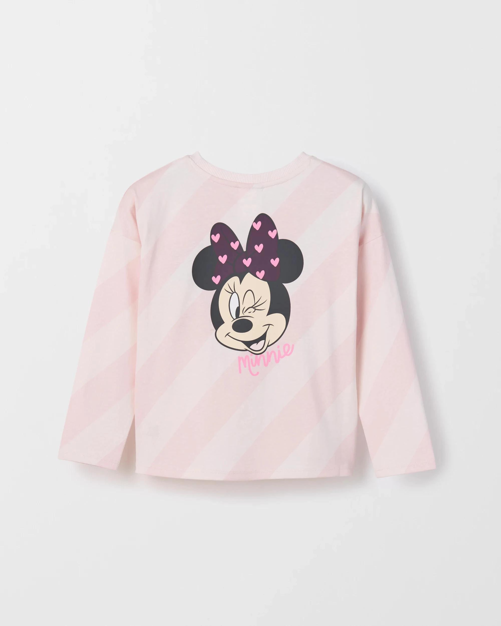 3 Disney Minnie Australian Cotton Long Sleeve T-Shirt CREAM PINK, 3 of 3