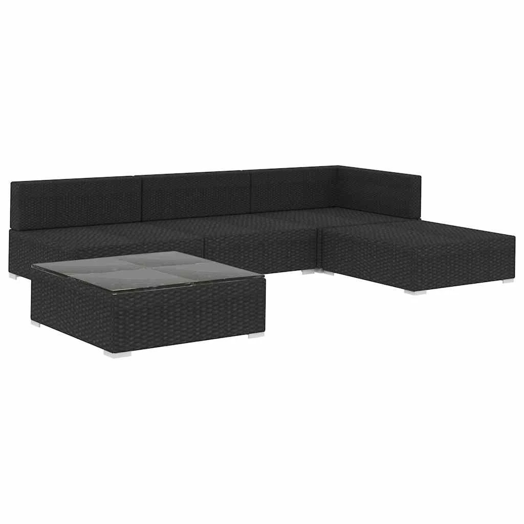 3 vidaXL Garden sofa set Modular - Black, 3 of 9
