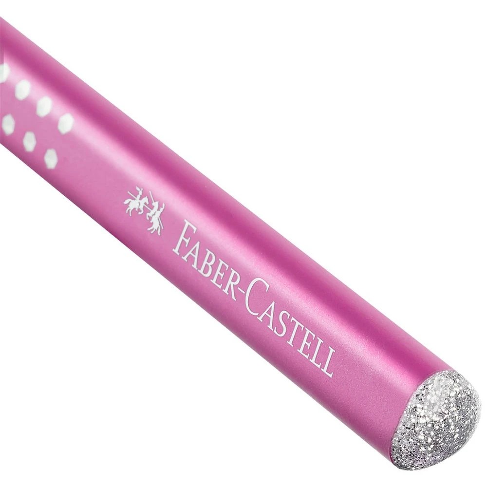 3 Faber-Castell Jumbo Sparkle Pencil Pearl Pink, 3 of 3