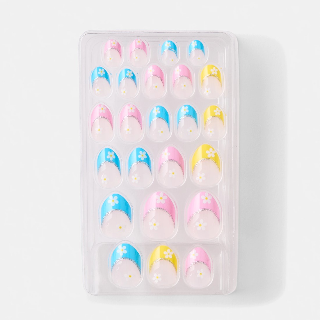 3 OXX Junior 24 Pack Kids Pre-Glued Stick-On Nails - Flowers, 3 of 5