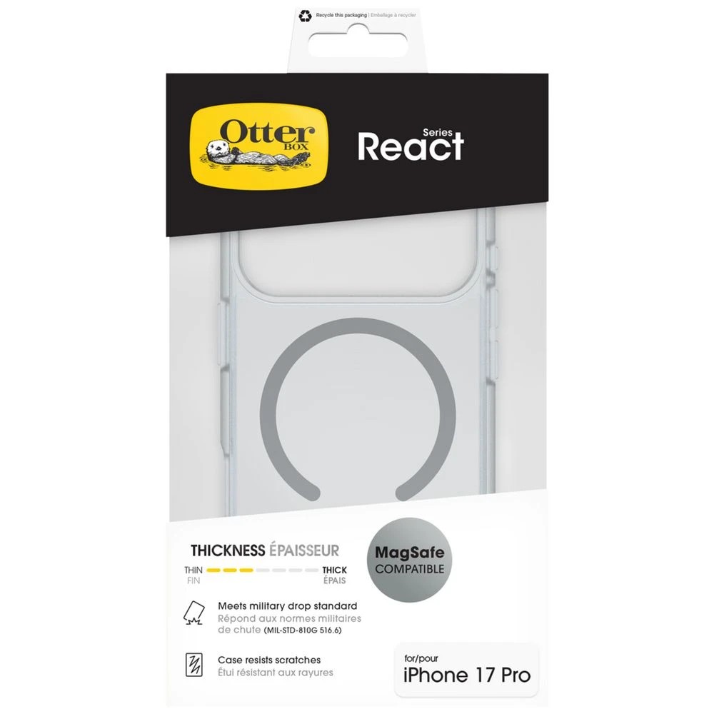 5 OtterBox React MagSafe Case iPhone 17 Pro Clear, 5 of 5
