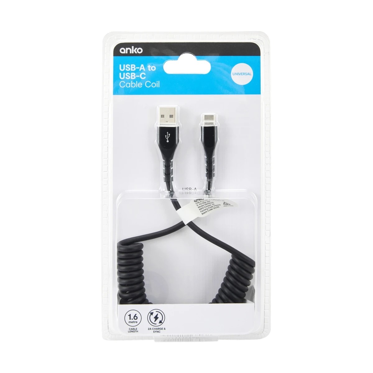 6 USB-A to USB-C Coil Cable, 6 of 6