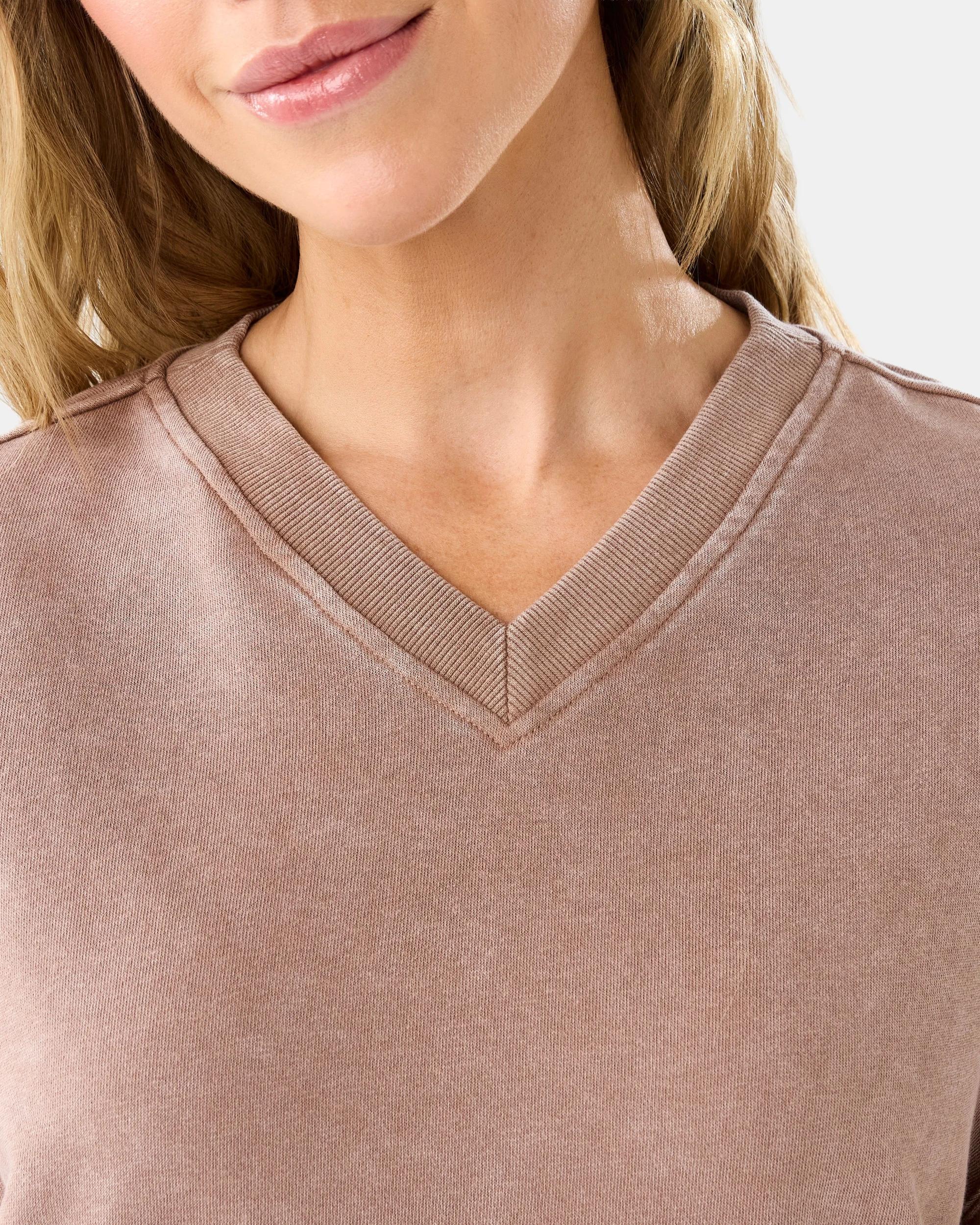 5 Short Sleeve Sweatshirt Snp Brn, 5 of 6