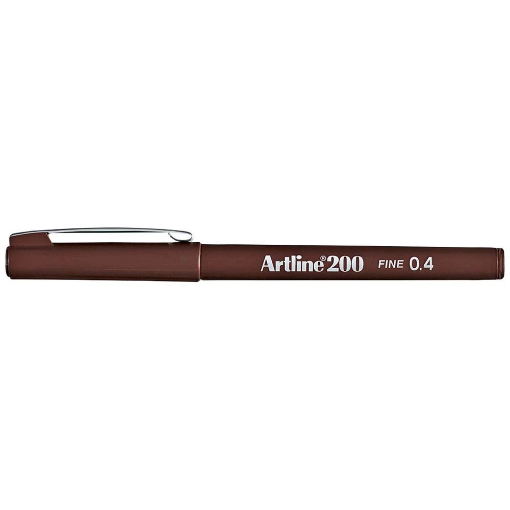 1 Artline 200 0.4mm Fineliner Dark Brown, 1 of 2