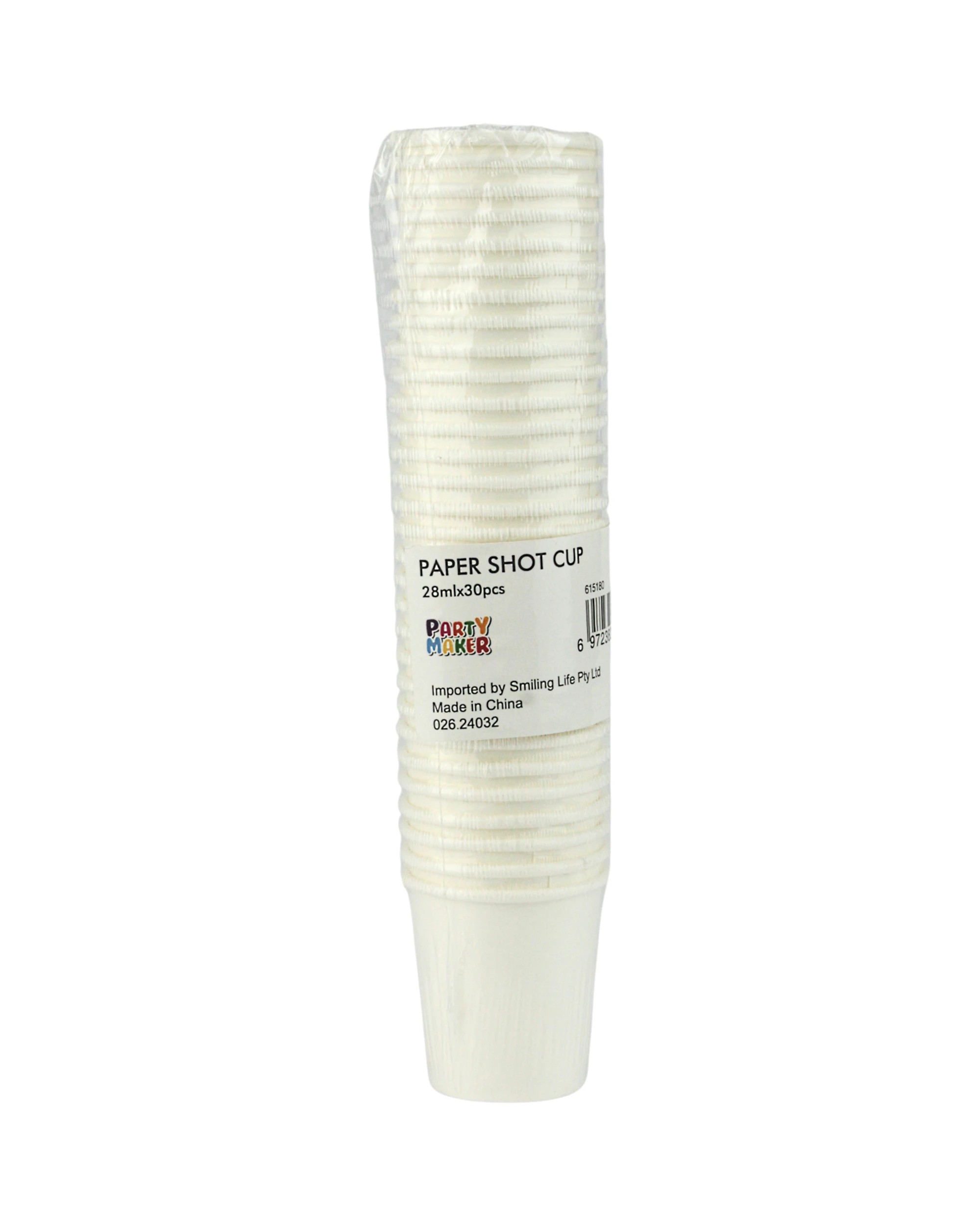 3 Party Maker Paper Shot Cups 28ml Pack of 30 - White, 3 of 3