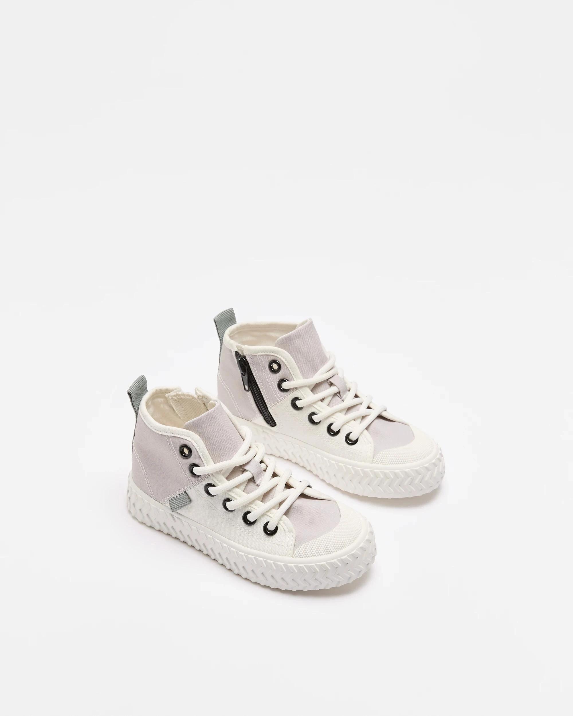 2 Target Boys Junior Canvas High Top Sneaker WHITE, 2 of 2