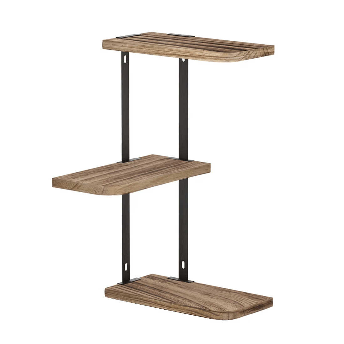 1 Artiss Floating Wall Shelf 3-Tier - Brown, 1 of 6