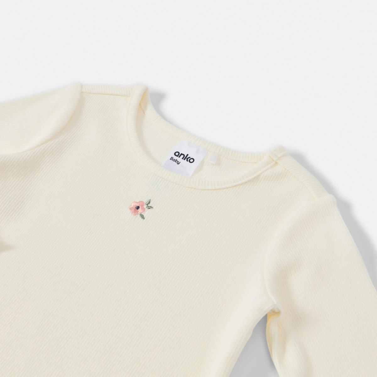 6 3 Pack Long Sleeve Ribbed T-shirt DITSY FLORAL, 6 of 8