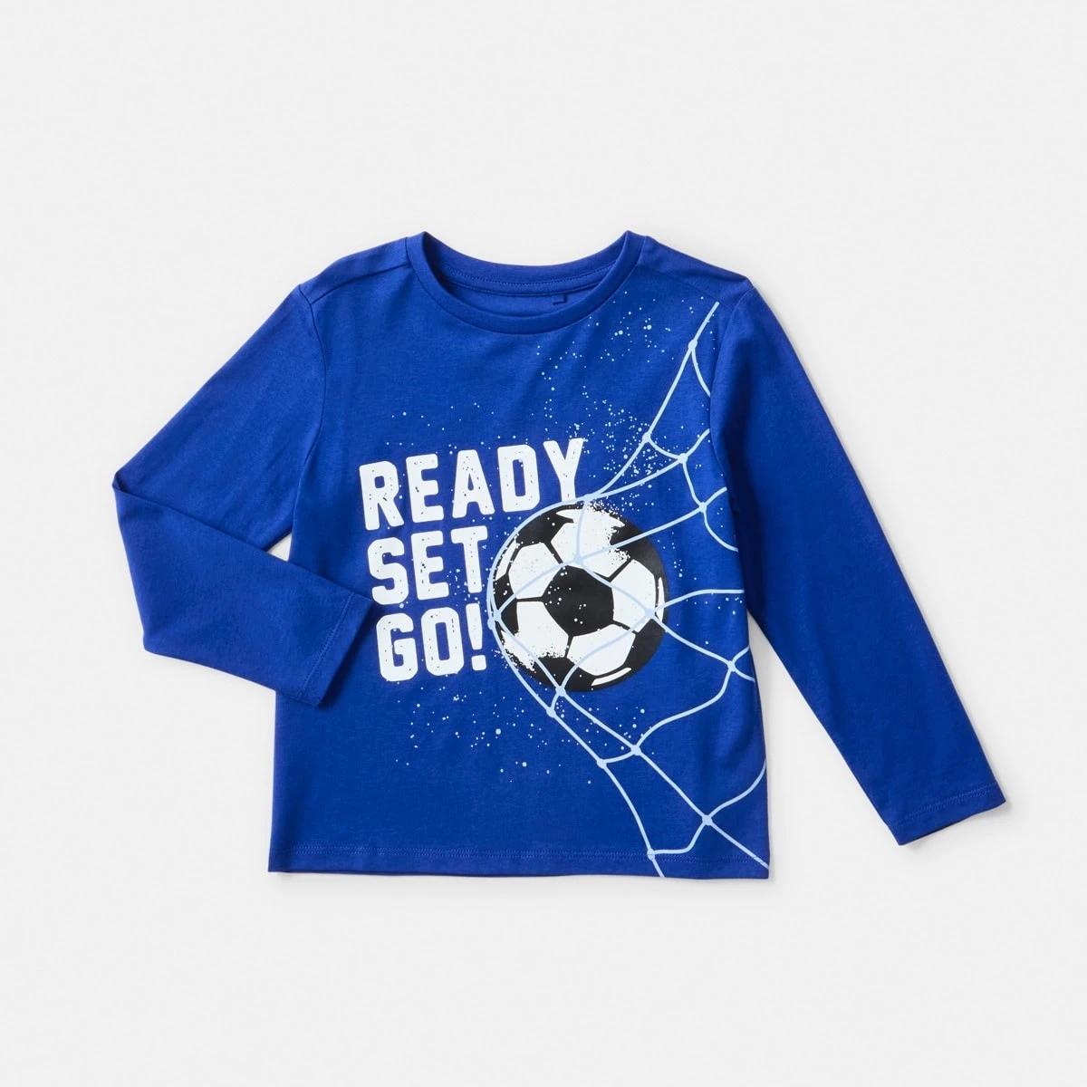 6 Long Sleeve Print T-shirt Blu Soccer, 6 of 7
