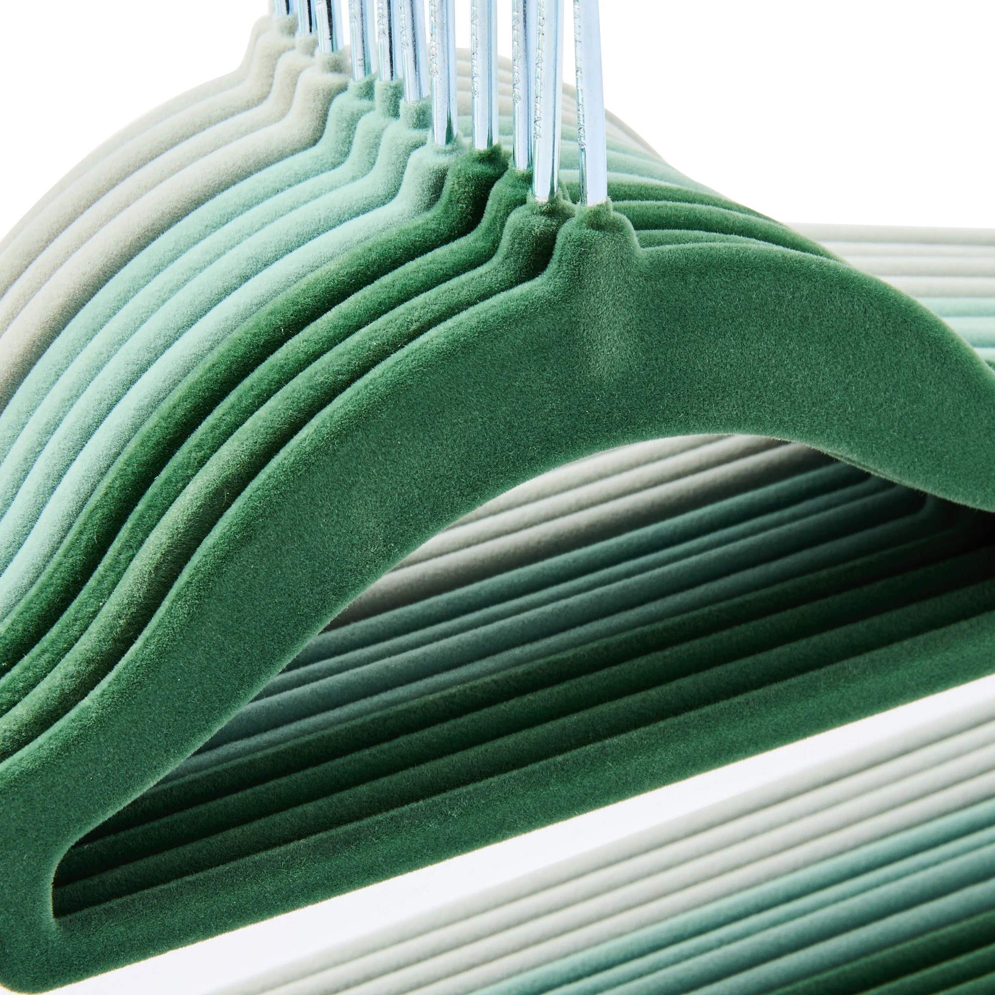 7 12 Pack Flocked Hangers - Green, 7 of 8