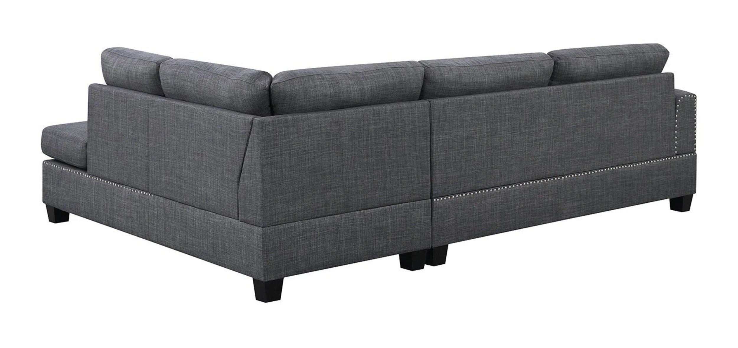 8 Foret 263cm L Shape Fabric Corner Sofa Chaise Lounge 4/5 Seater Dark Grey, 8 of 8