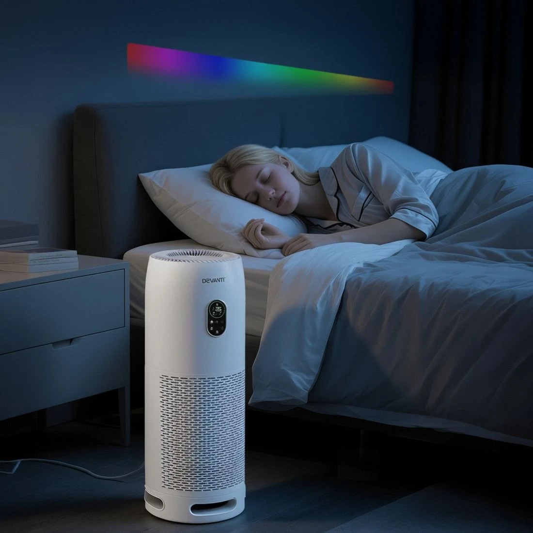 7 Devanti Air Purifier 4 Stage HEPA w/Replacement Filter - White, 7 of 10