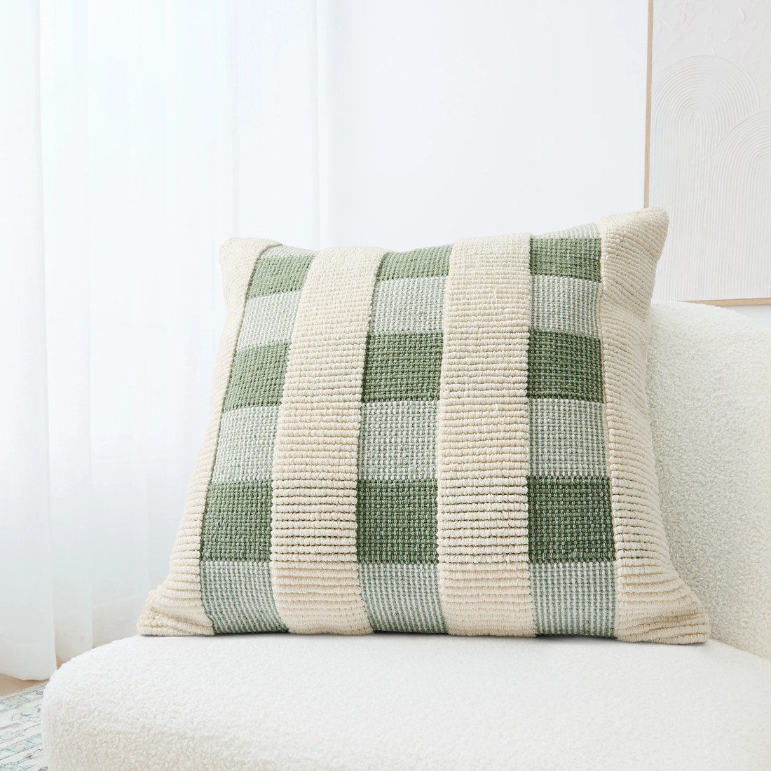 1 50cm Check Cushion Cover, 1 of 7