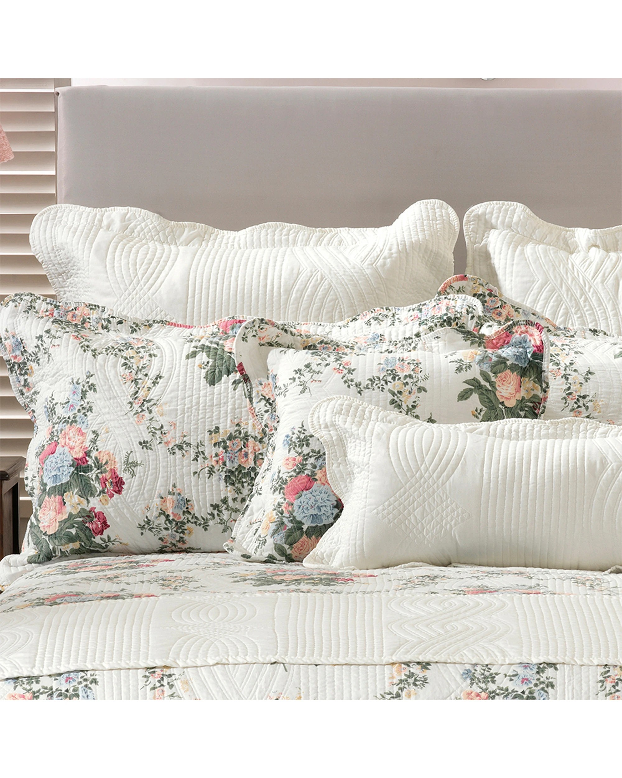 3 Bianca Rosedale Bedspread Set - Double Bed - Green, 3 of 3