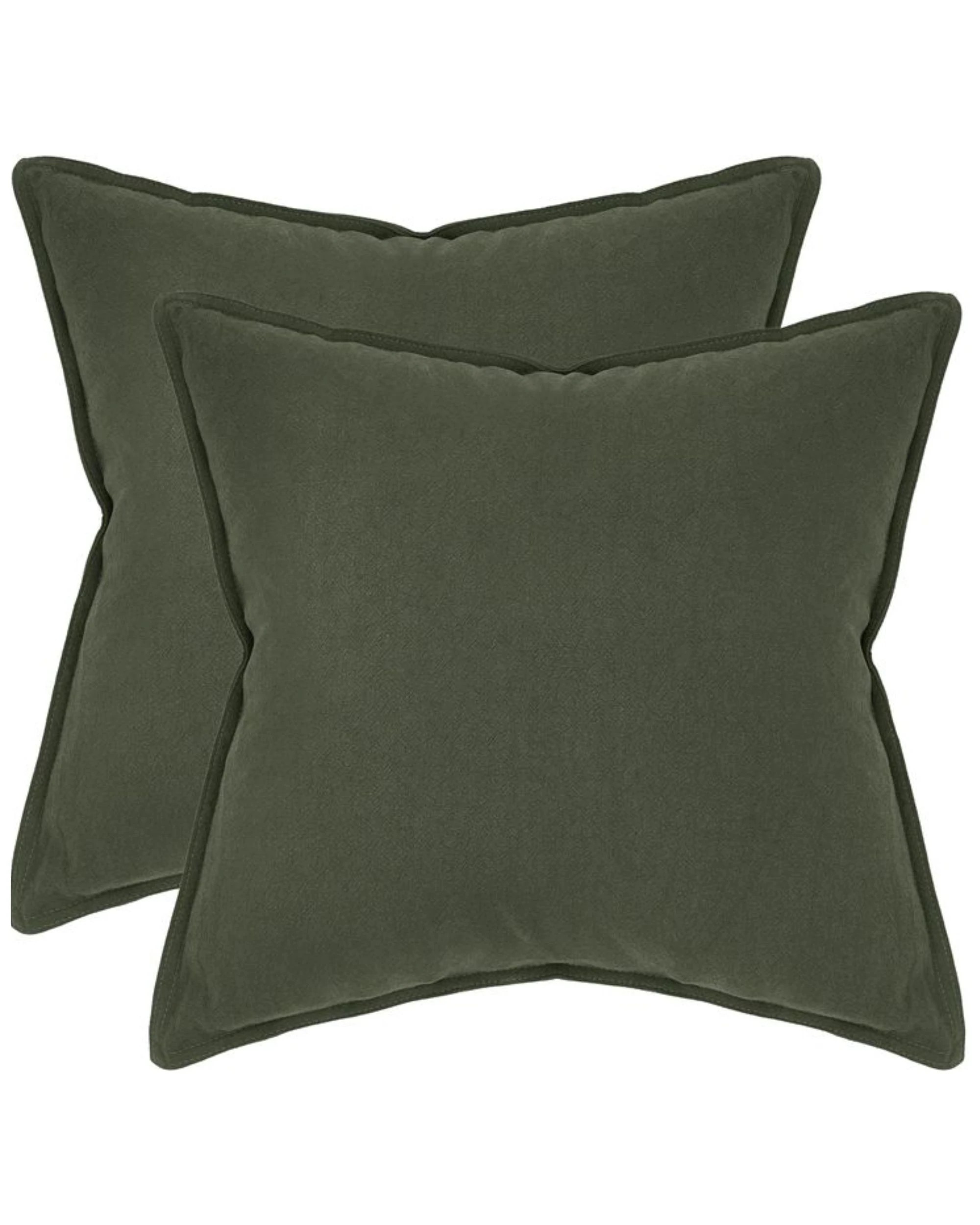1 Gioia Casa 2-Pack Linen-Cotton Blend European Pillowcases - Khaki Green, 1 of 4