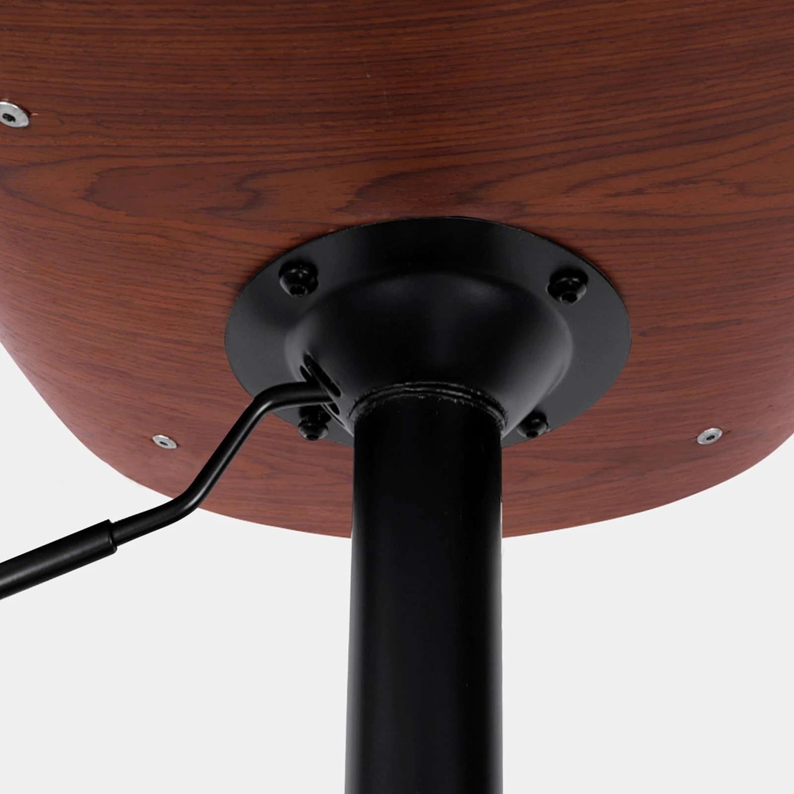 7 Alfordson 2x Bar Stool Joan Kitchen Swivel Chair Wooden Leather Gas Lift - Black, 7 of 10