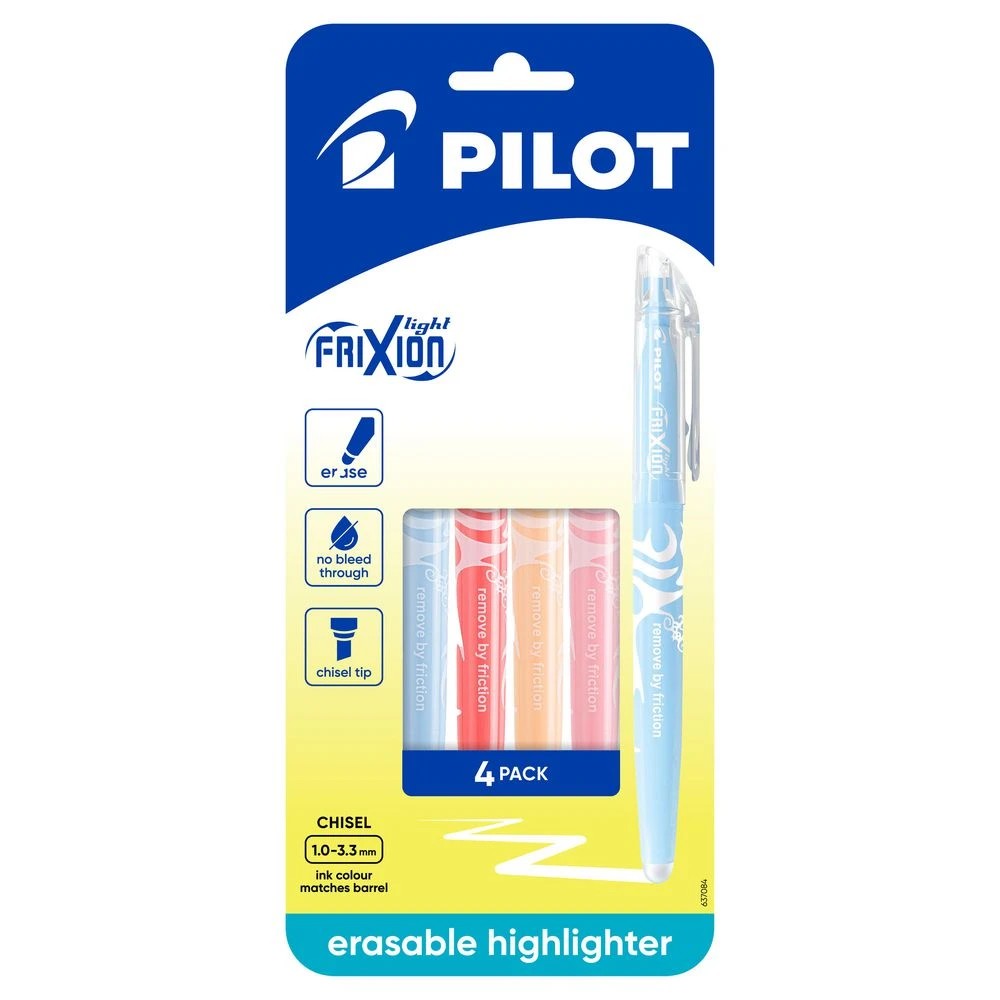 1 PILOT FriXion Light Natural Erasable Highlighter Assorted 4Pk, 1 of 5