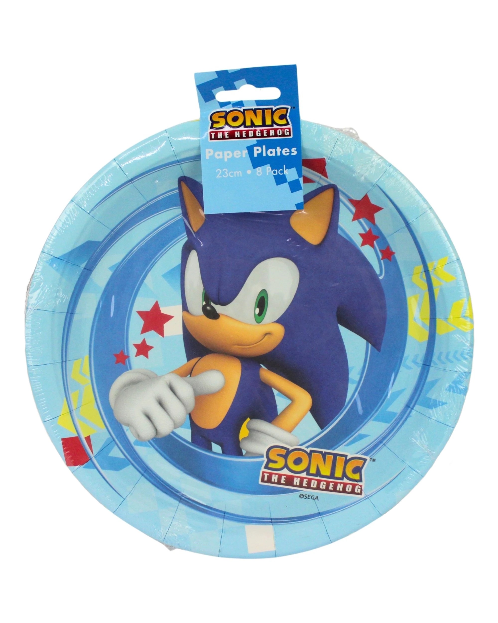 2 Artwrap Sonic The Hedgehog Speed Large Paper Plates Pack of 8 - Blue, 2 of 3