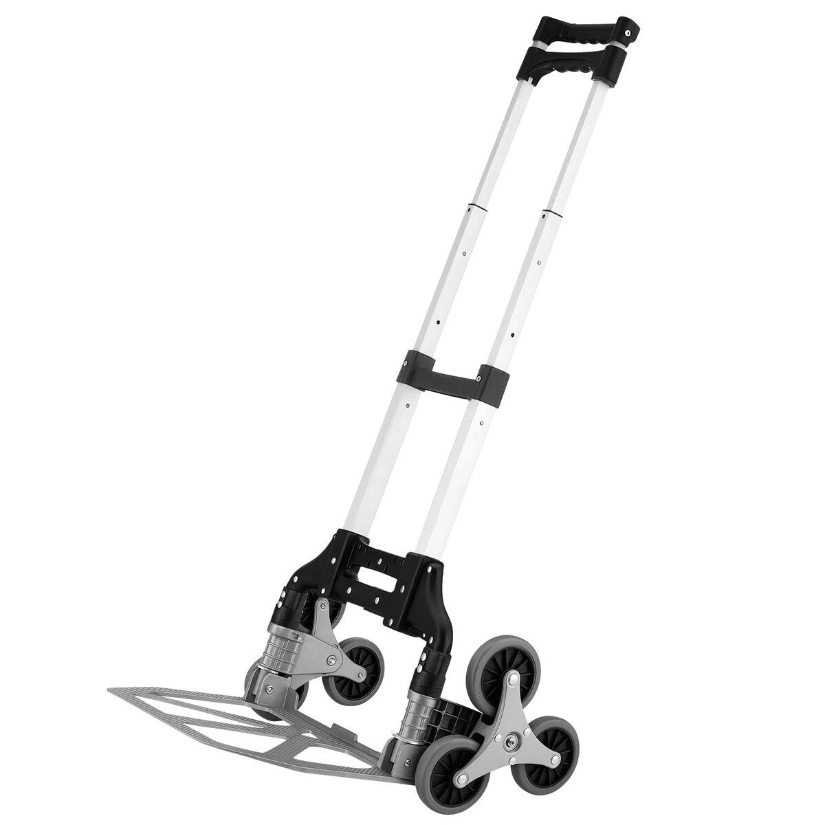 4 AUSWAY Foldable Dolly Hand Truck Shopping Cart Trolley Stair Climbing Portable, 4 of 5
