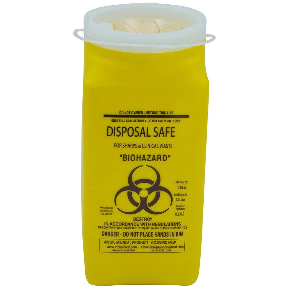 1 Brady Sharps Container 1.4L Yellow, 1 of 2
