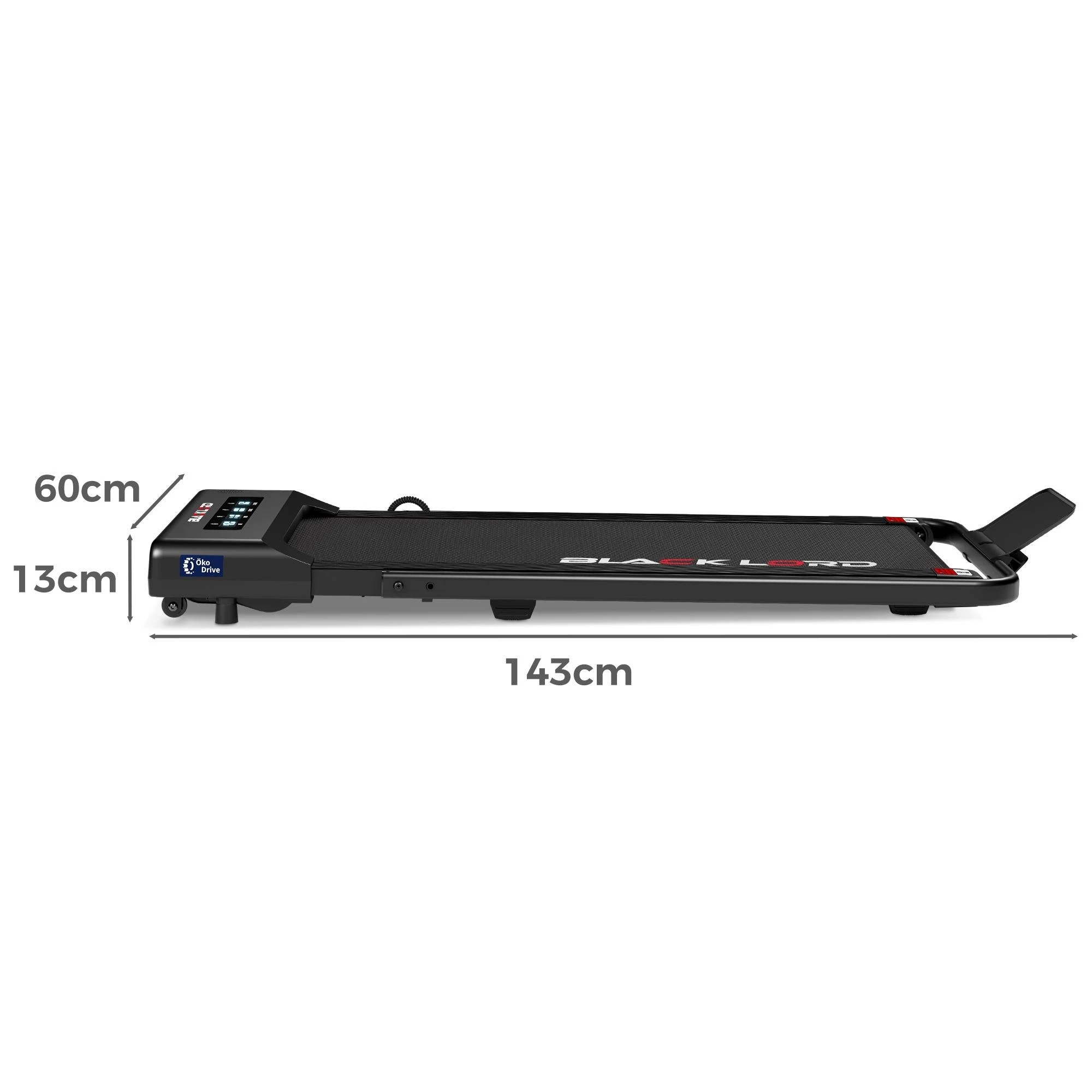 3 Black Lord Treadmill Electric Walking Pad Under Desk Foldable Gym 400mm - Black, 3 of 9