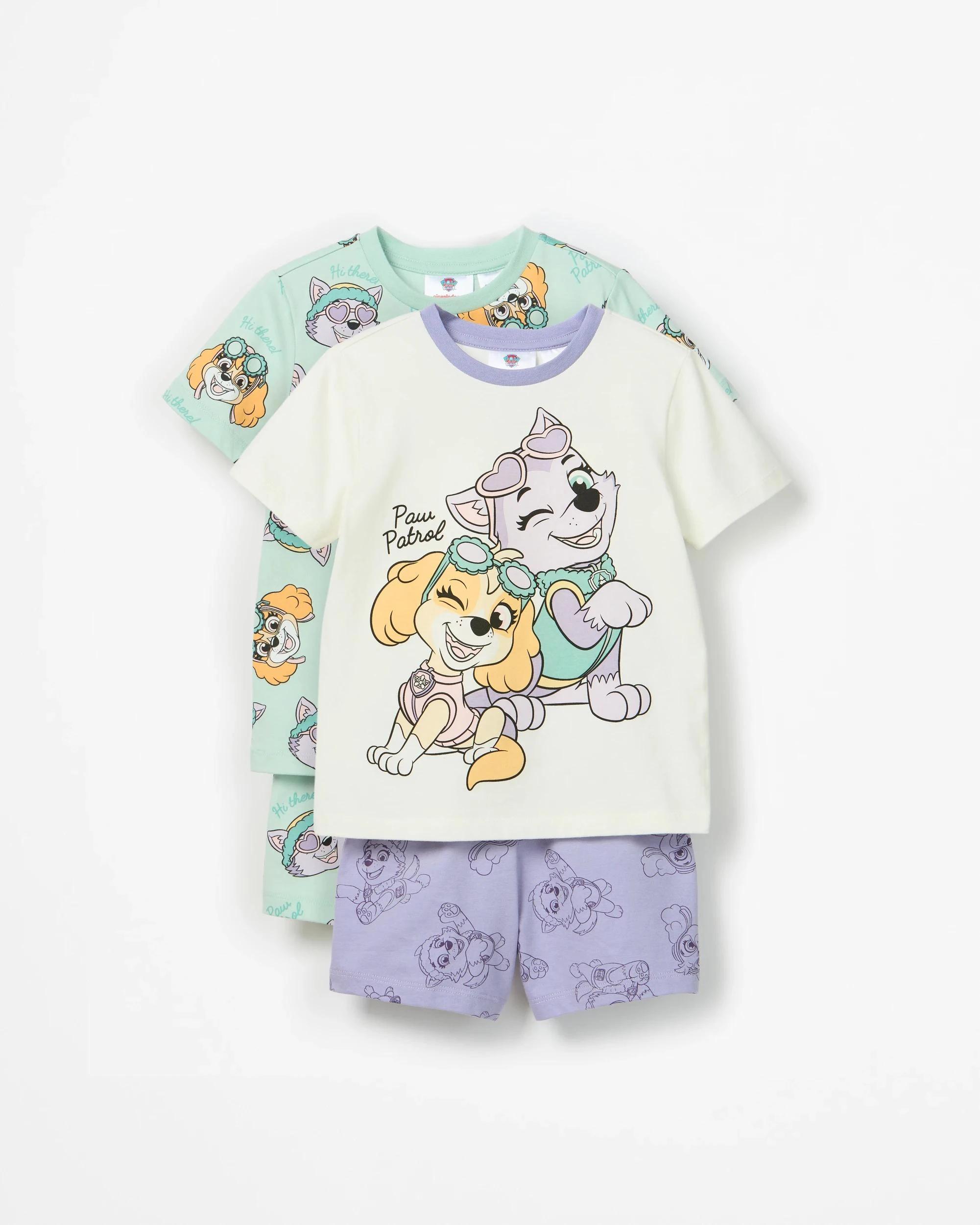 1 PAW Patrol Australian Cotton Younger Girls Short Pyjama Set 2 Pack MULTI, 1 of 3