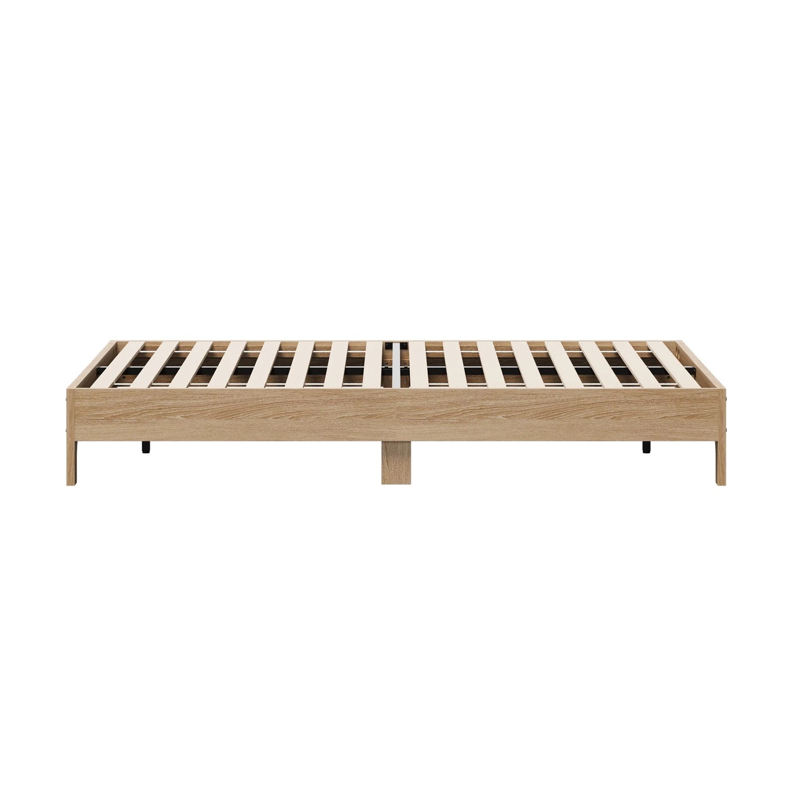8 Oikiture Bed Frame Wooden Mattress Base Platform Beds - Queen Bed - Natural, 8 of 9
