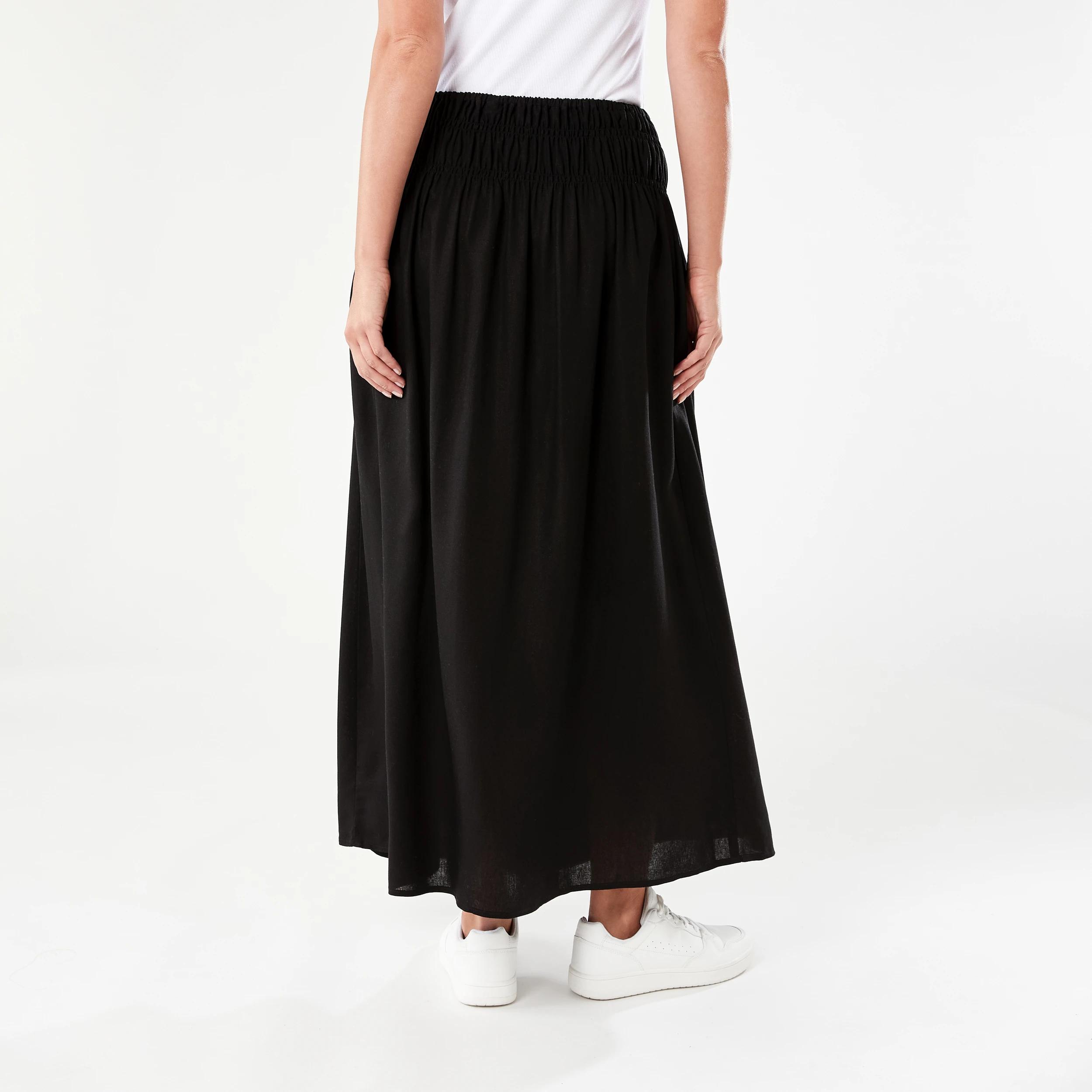 3 Gathered Maxi Skirt BLACK, 3 of 4
