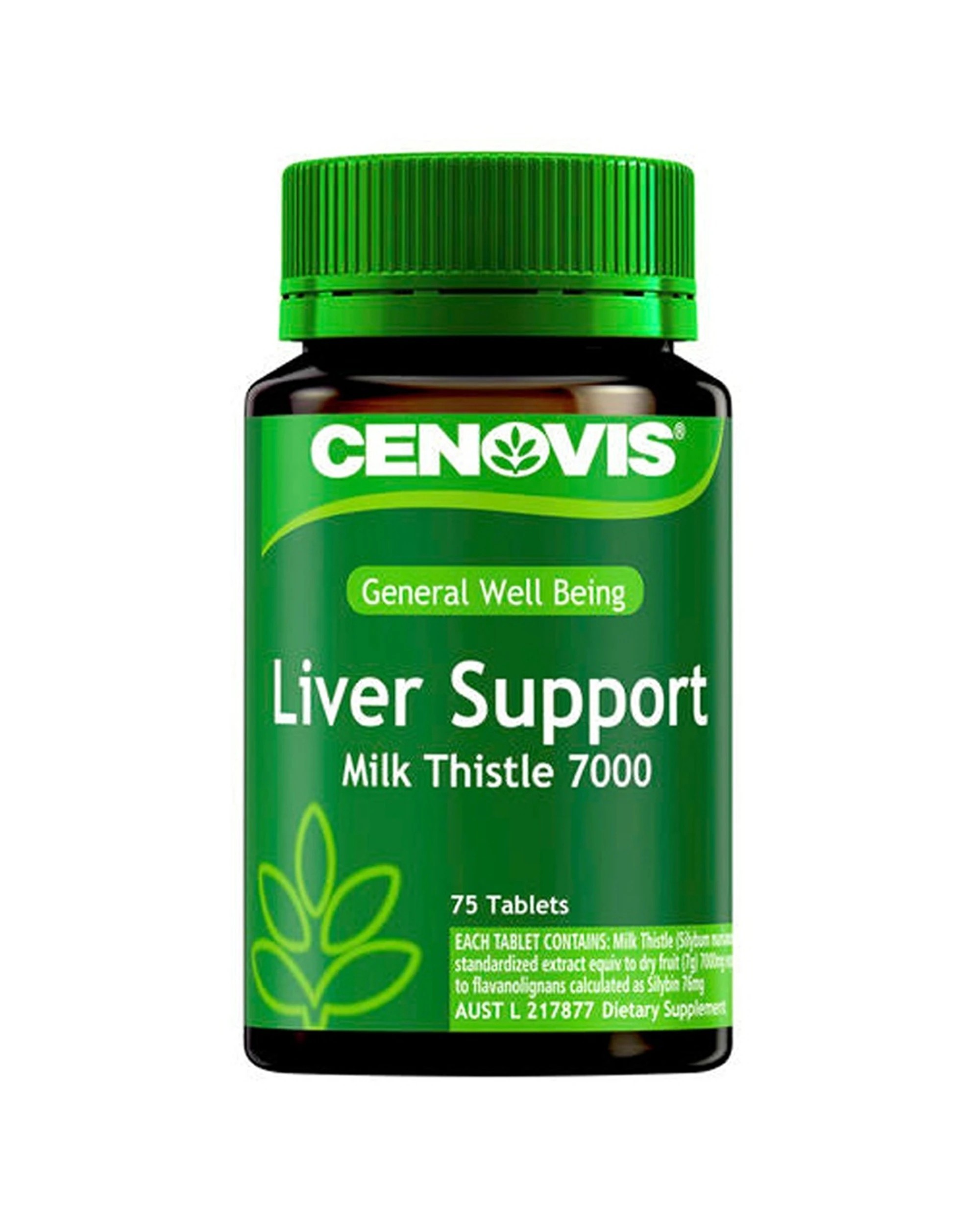 4 Cenovis 75pc Liver Support Milk Thistle 7000mg Supplement Tablets High Strength, 4 of 5