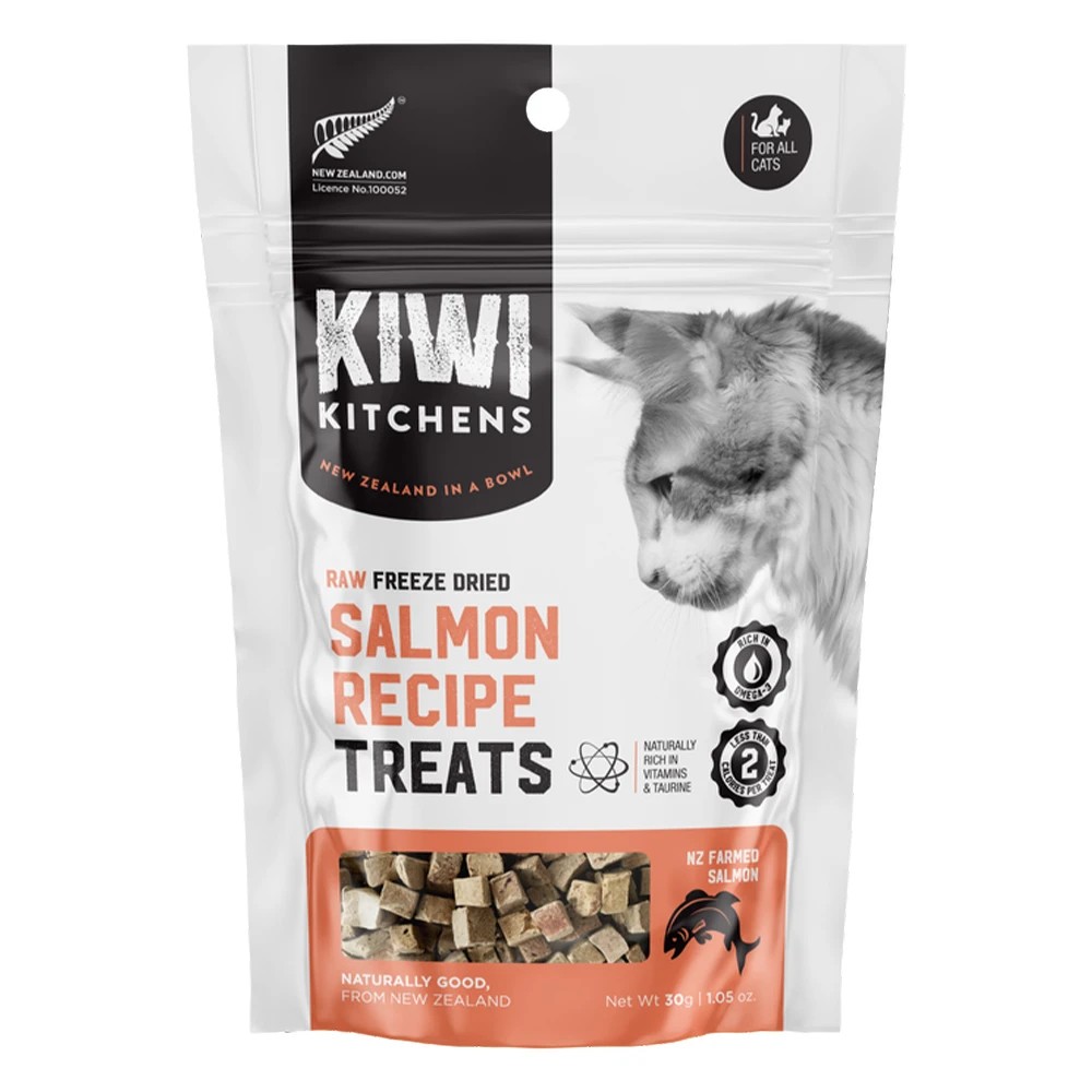 1 Kiwi Kitchens Raw Freeze Dried Salmon Recipe Cat Treats 30 Gm, 1 of 1