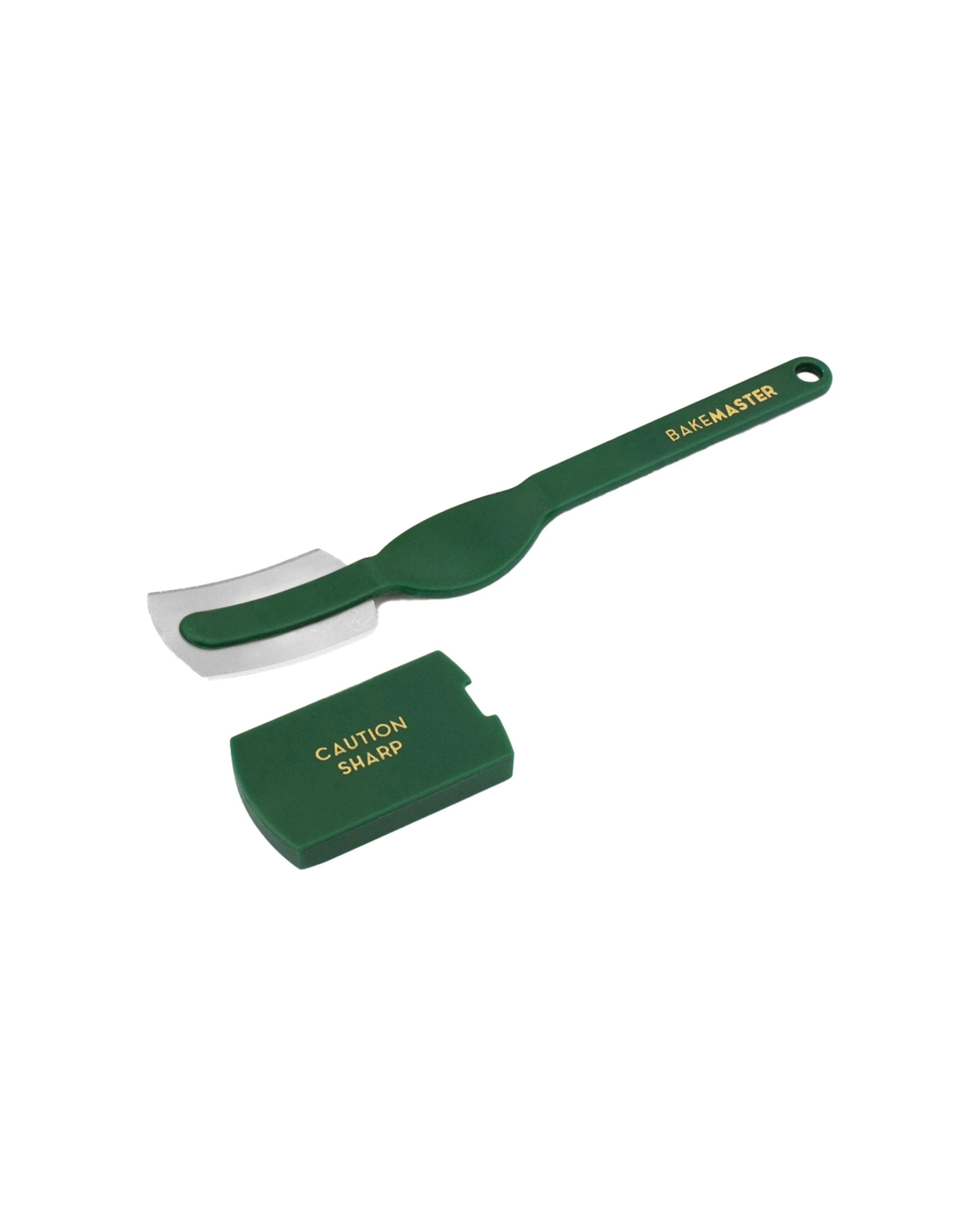 1 Bakemaster 15cm Bread Dough Scoring Lame Baking Utensil Curved Blade - Green, 1 of 1