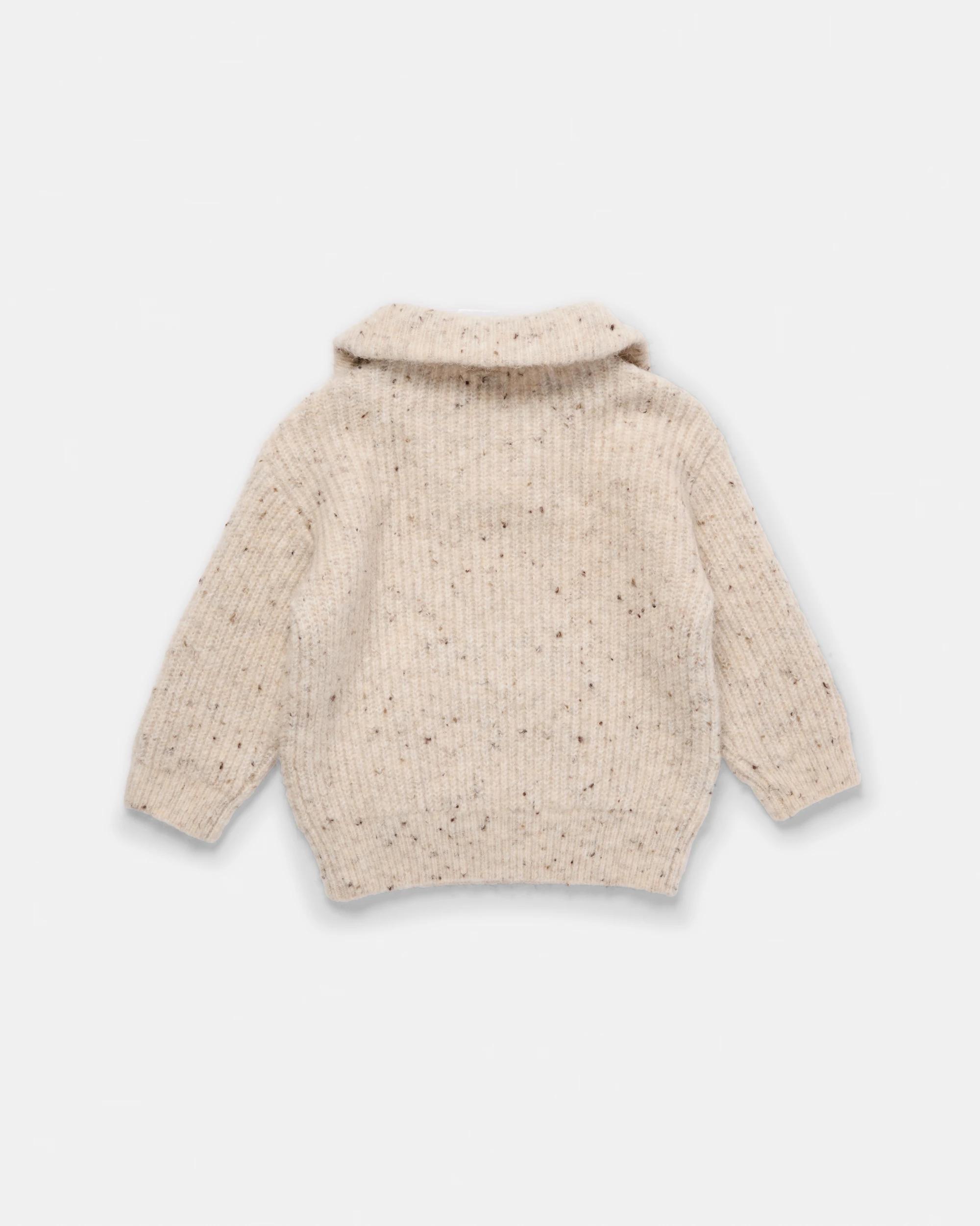2 Half Zip Rib Knit Jumper Hony Marle, 2 of 3