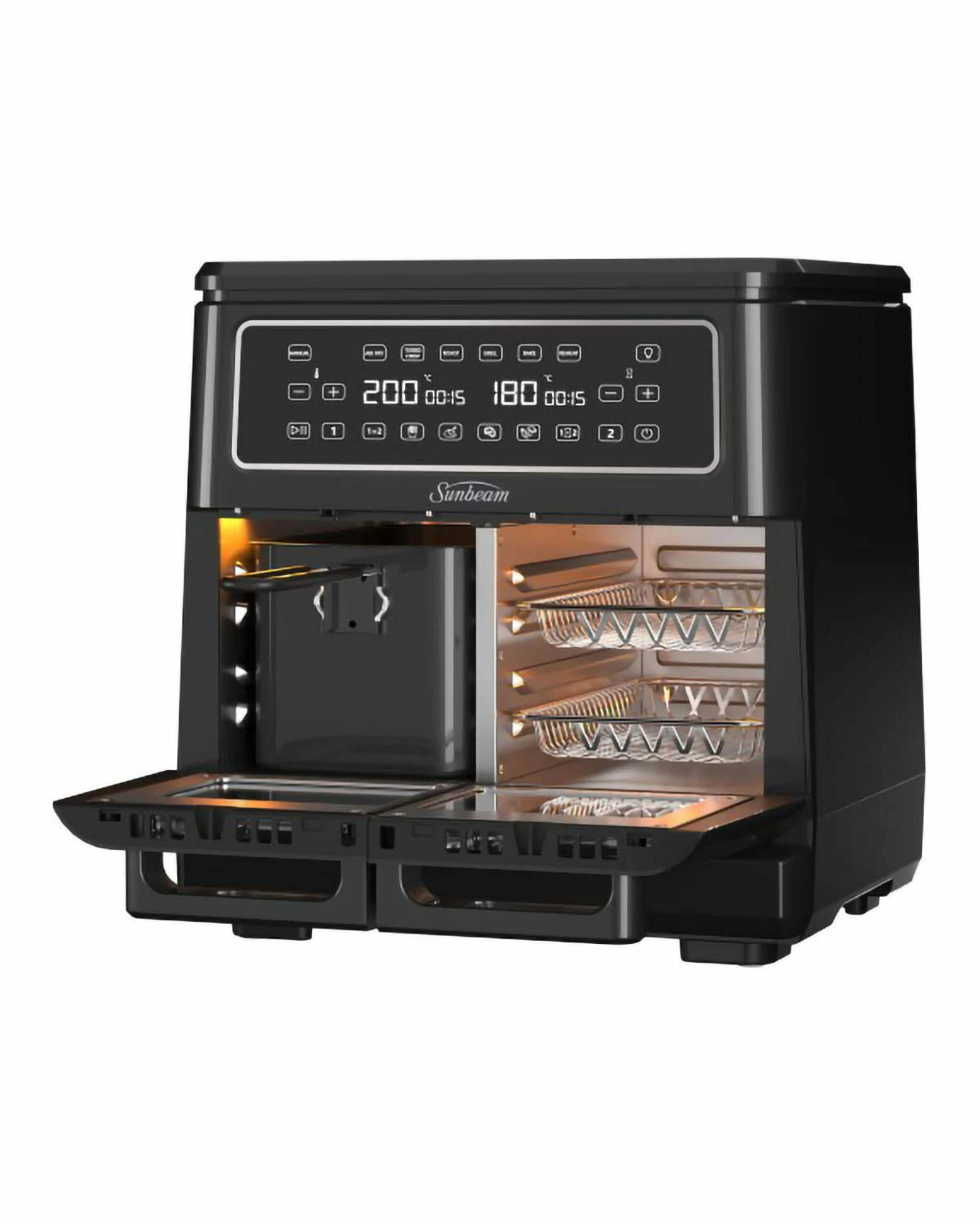 3 Sunbeam 11 Litre Multi Zone Air Fryer Oven - BLACK, 3 of 5