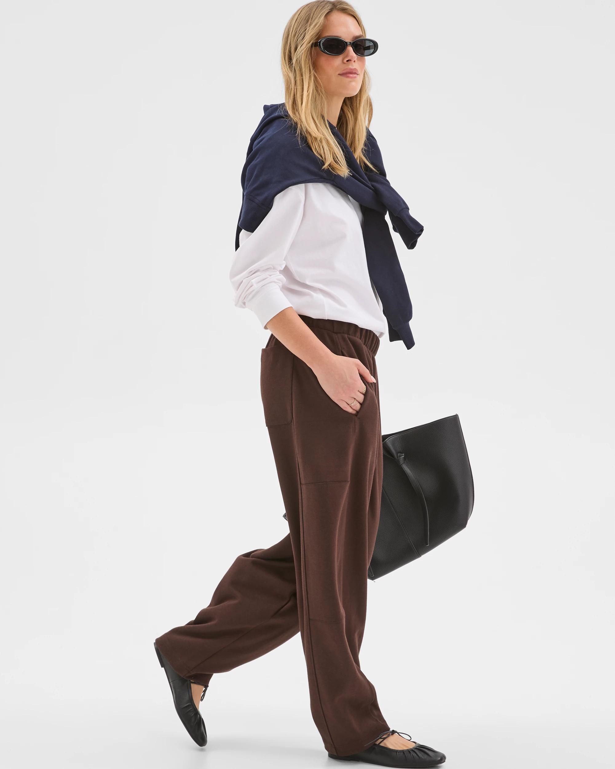 3 Lily Loves Balloon Curved Leg Trackpants TRUFFLE, 3 of 7