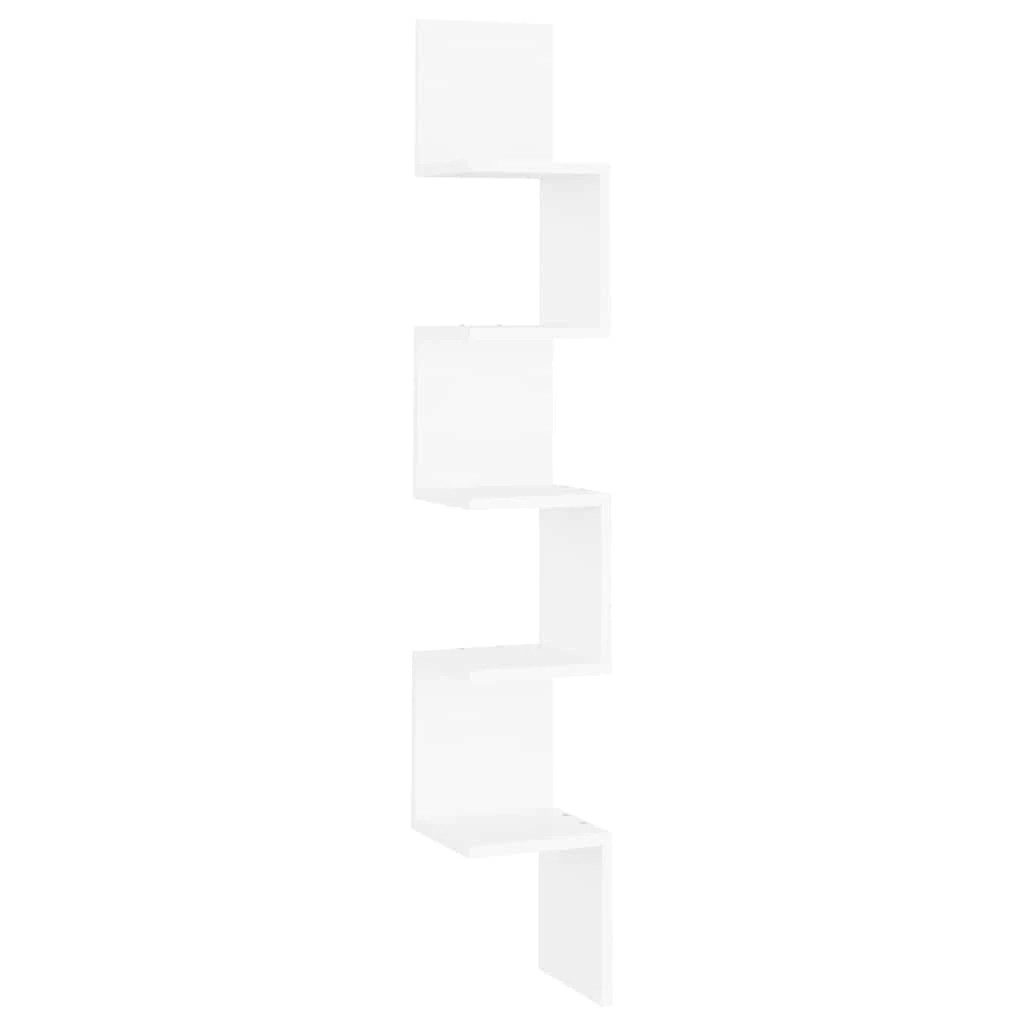 1 vidaXL Wall shelf Corner Fitting - White, 1 of 9