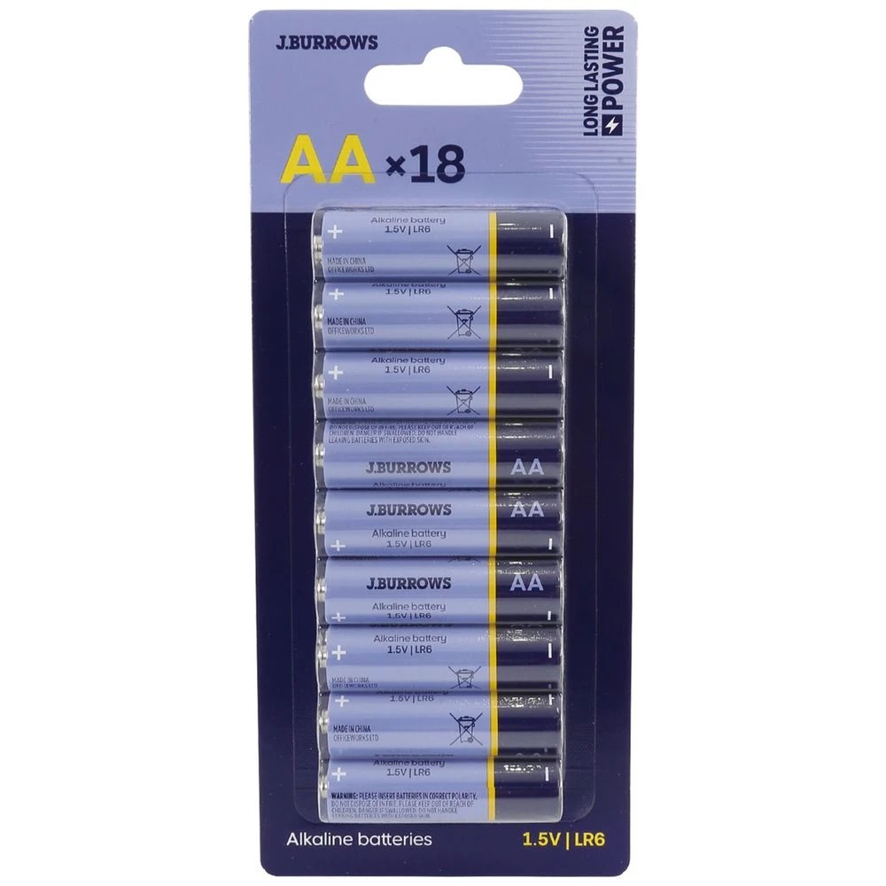 1 J.Burrows AA Batteries 18 Pack, 1 of 6