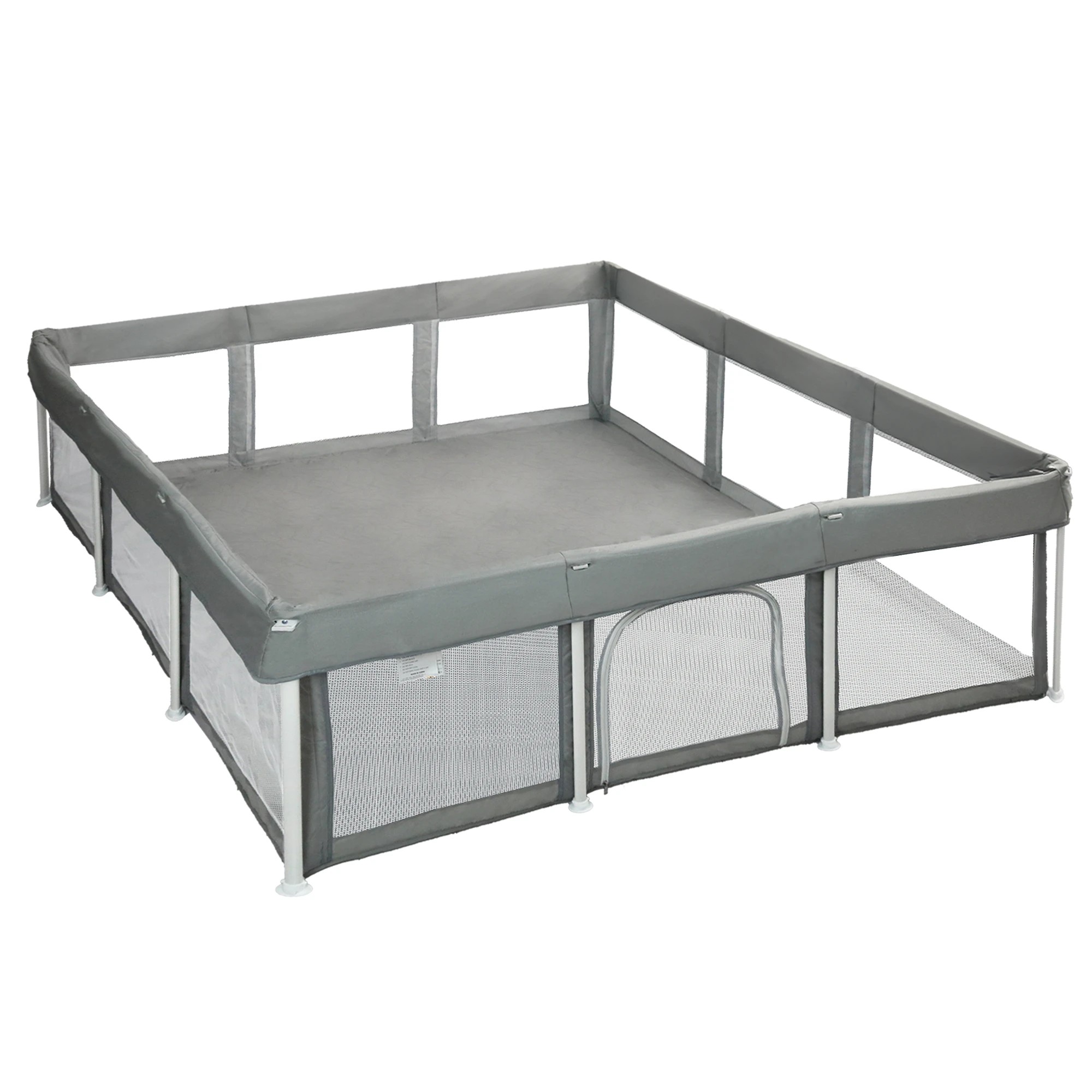 1 Bopeep Kids Mesh Playpen Foldable 180x180cm - Grey, 1 of 7
