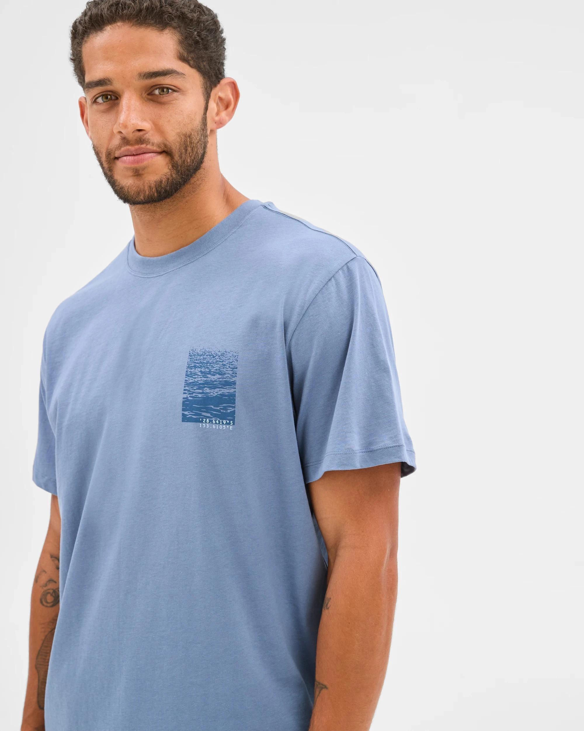 1 Target Australian Cotton Waves Print T-Shirt BLUE, 1 of 5