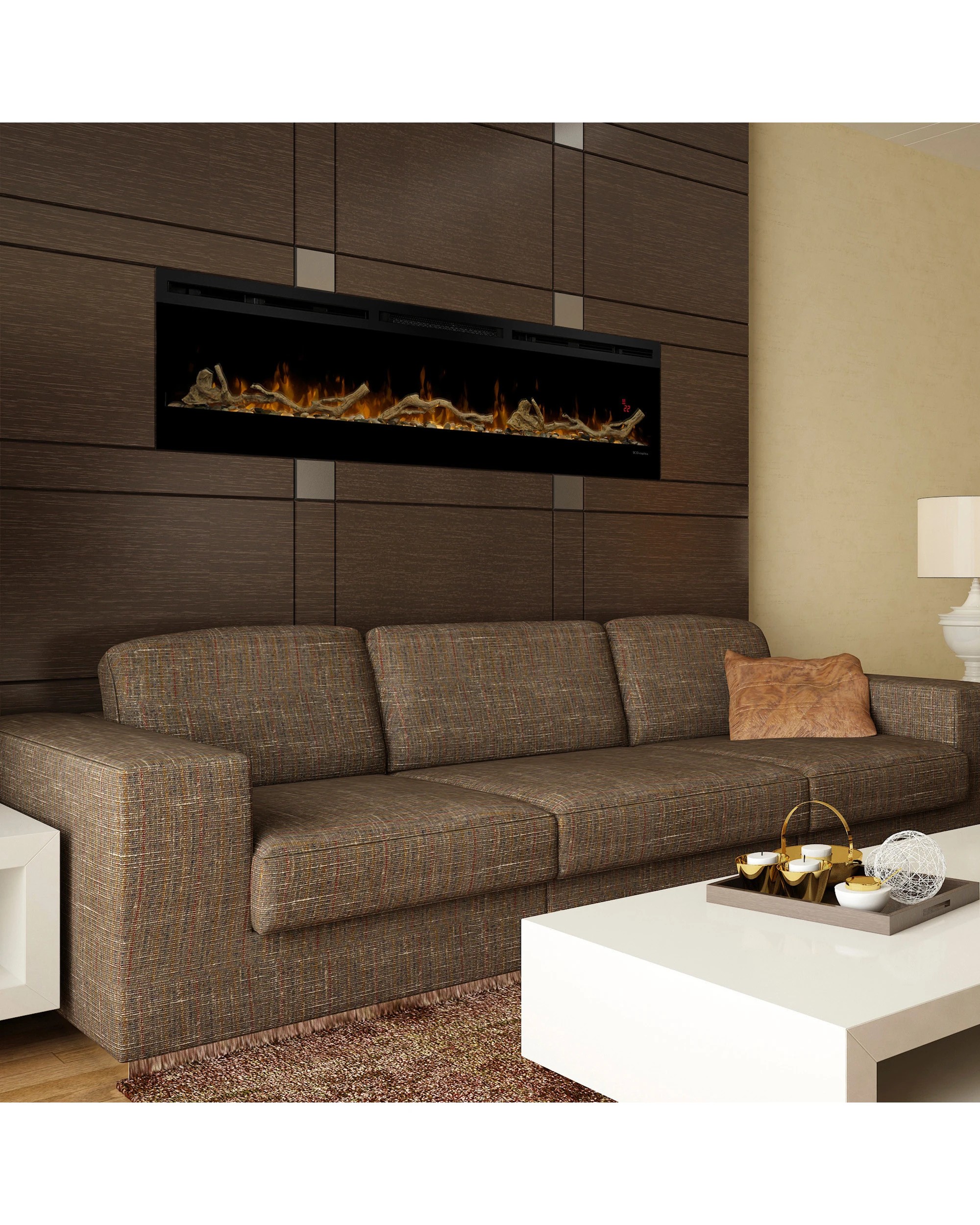 4 Dimplex 74-inch Linear Fireplace Driftwood and River Rock Accessory Package - Black, 4 of 8