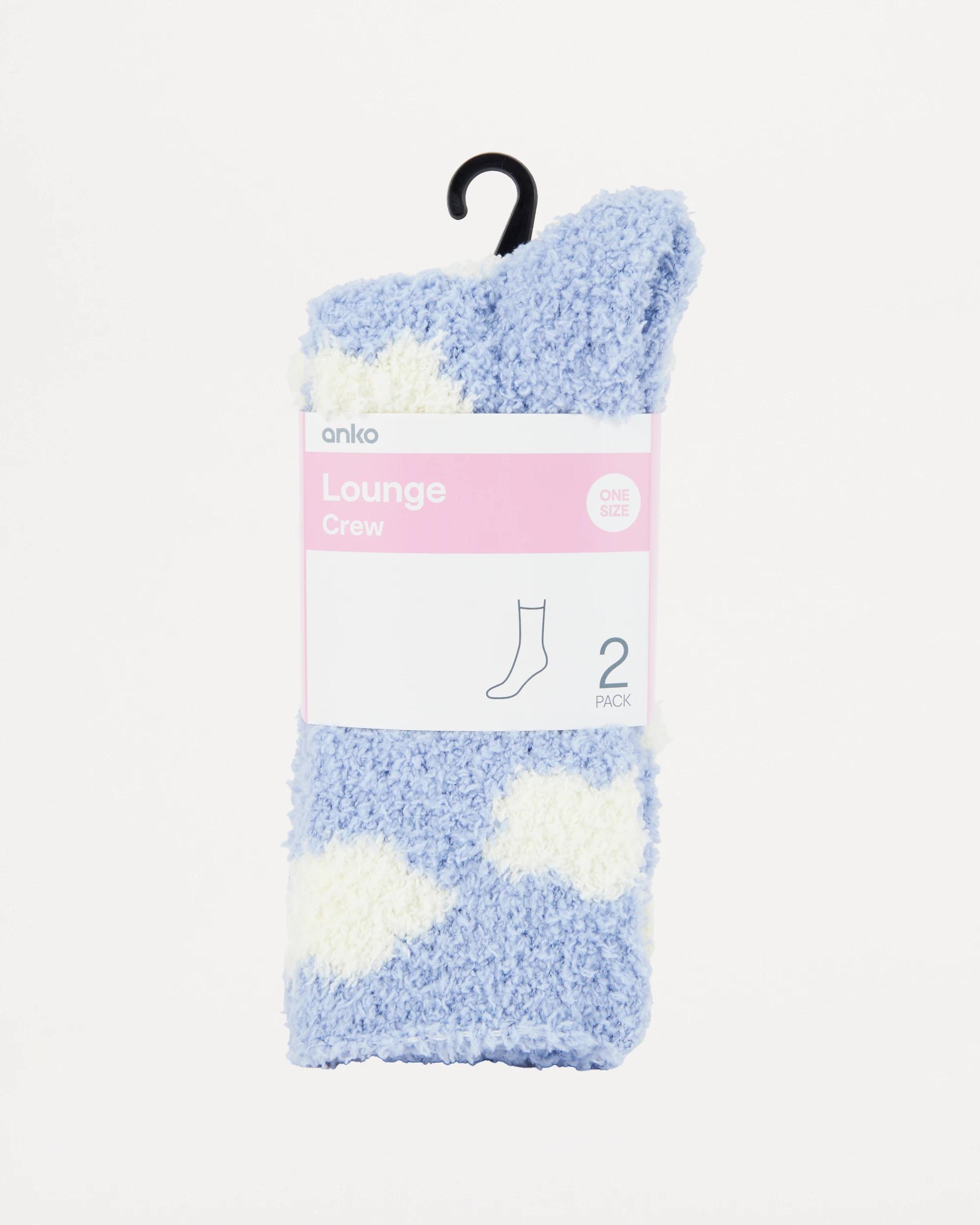 3 2 Pack Plush Home Socks Clouds, 3 of 3