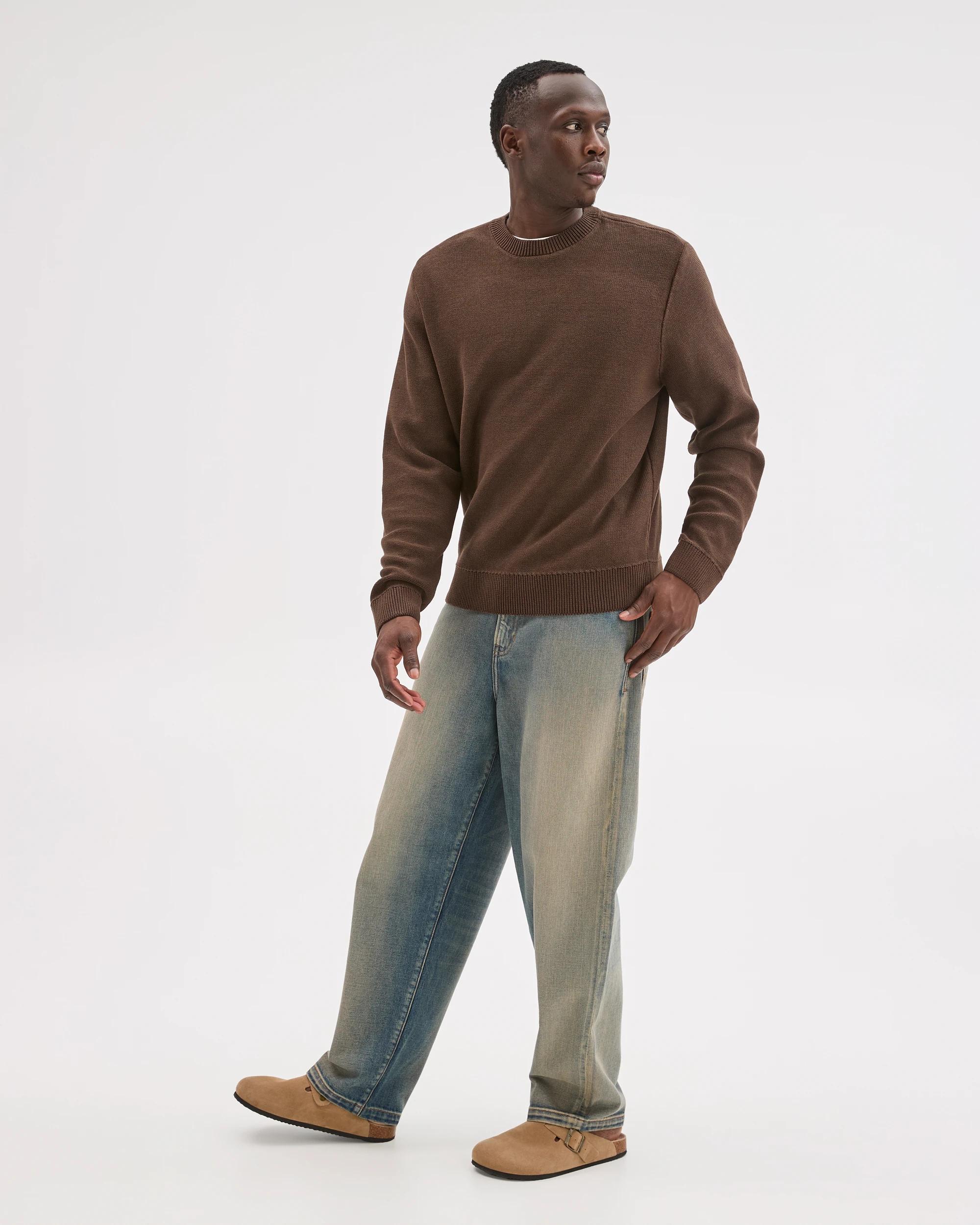 3 Commons Australian Cotton Oversized Knit Jumper WORN BROWN, 3 of 7