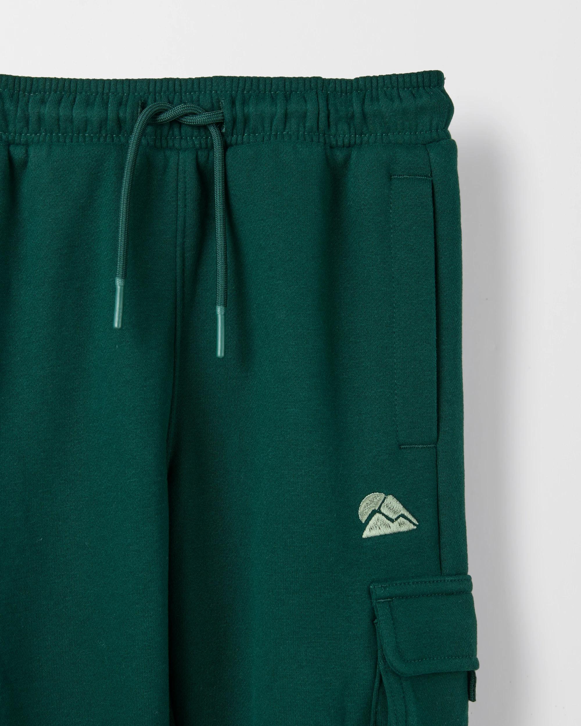 2 Target Kids Australian Cotton Blend Cargo Trackpants GREEN, 2 of 2