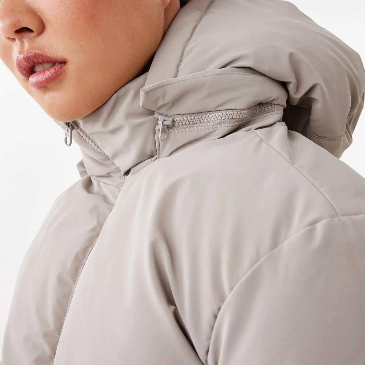 8 Active Womens Mid Length Puffer Jacket Porp Gry, 8 of 8