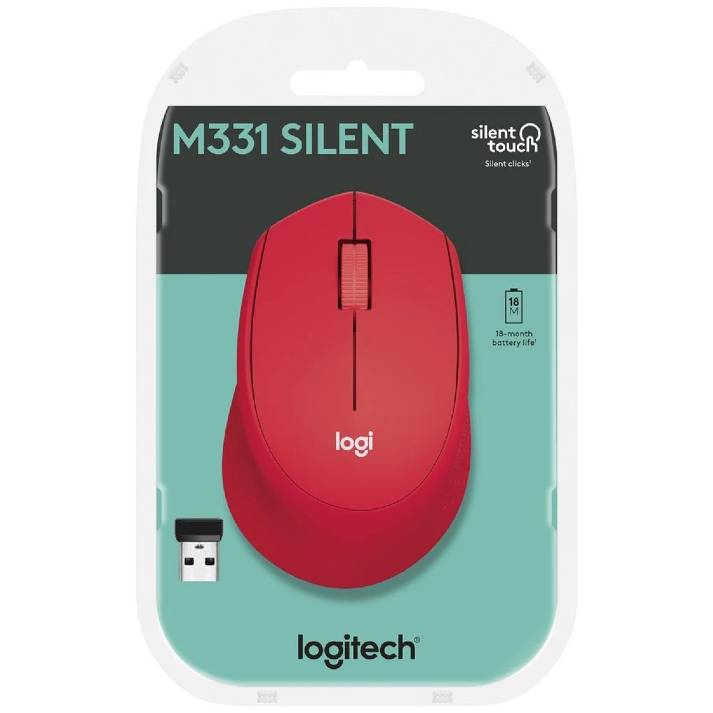 7 Logitech M331 Silent Wireless Mouse Red, 7 of 7